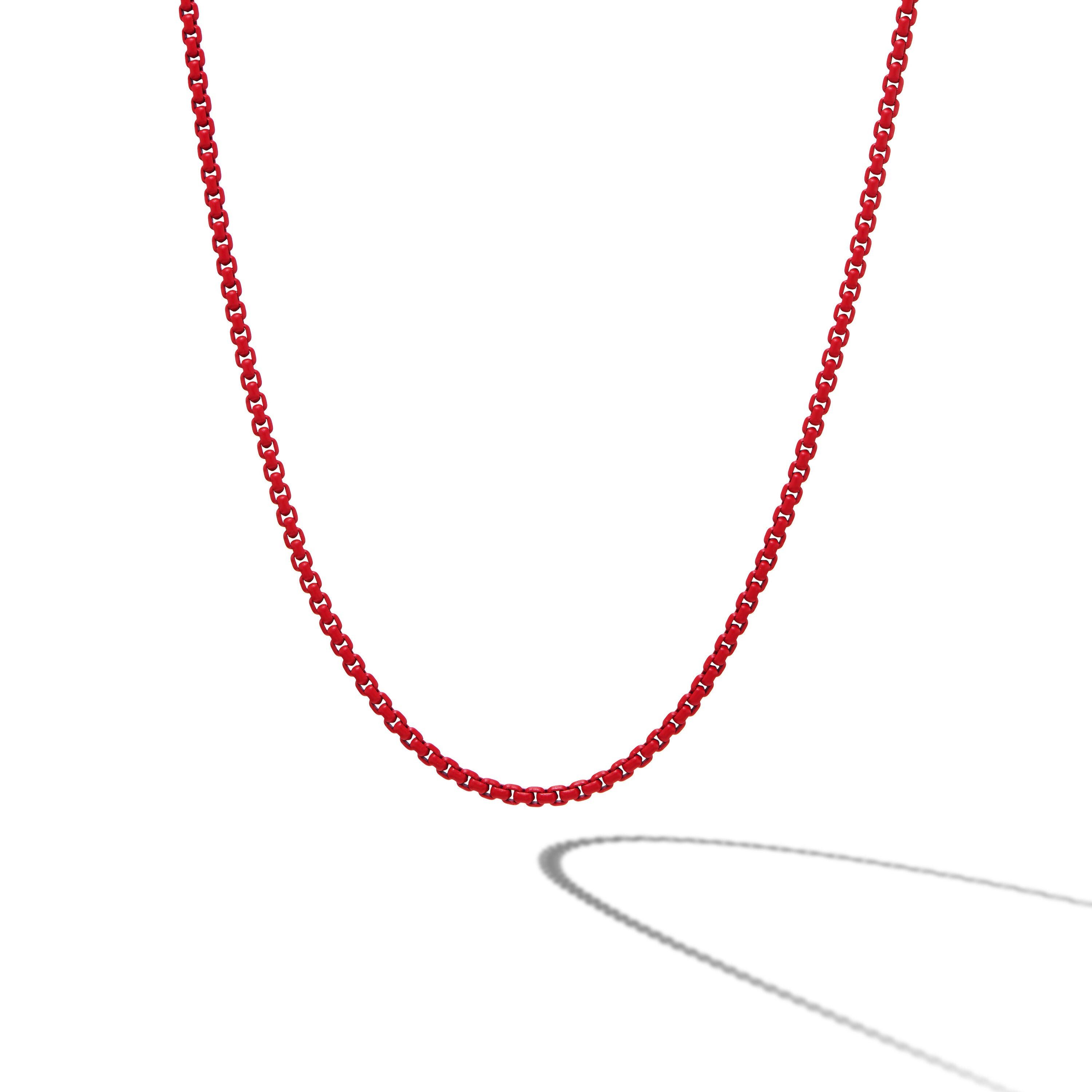 David Yurman o1w1db10526 CH0104M Size:9/Box Chain Necklace in Silver/Red Size ONE SIZE - 1 Thumbnail