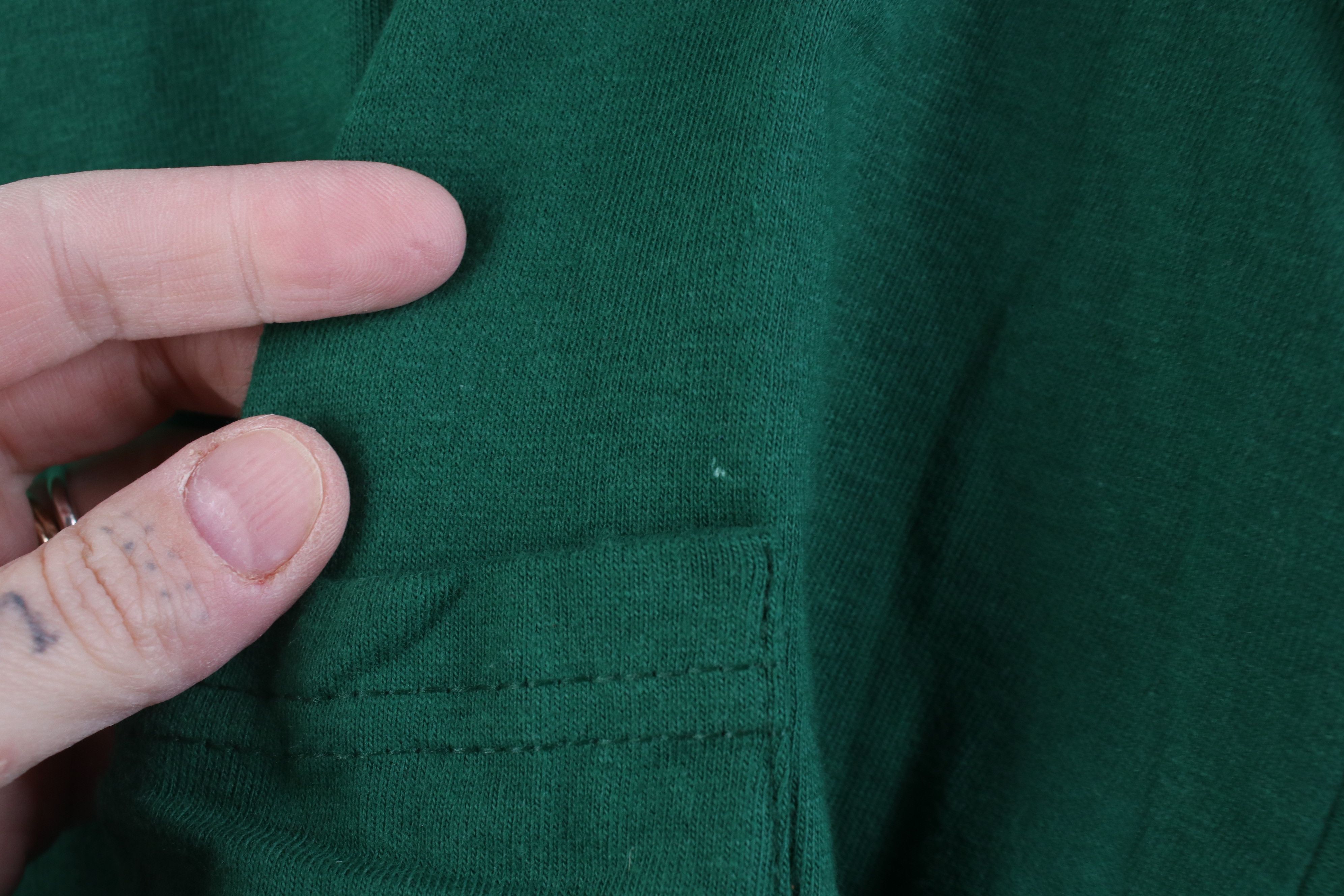 Hanes Deadstock Vintage Y2K Hanes Beefy Pocket T-Shirt Green Size US XL / EU 56 / 4 - 5 Thumbnail