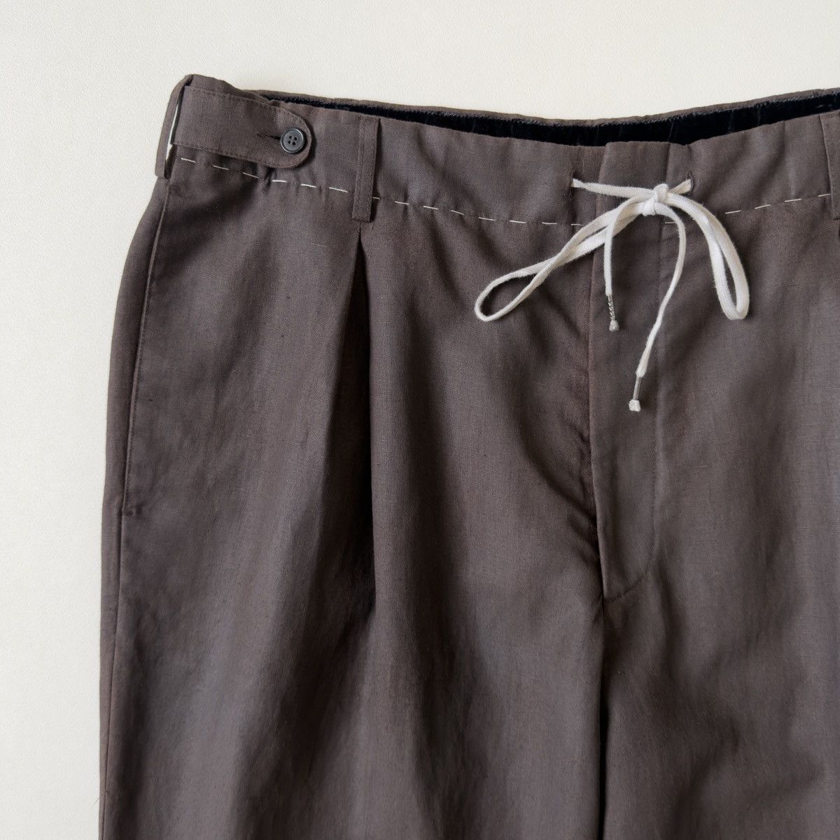 Maison Margiela S/S 23 Brown Over Dyed Wide Leg Pants Size US 36 / EU 52 - 6 Thumbnail