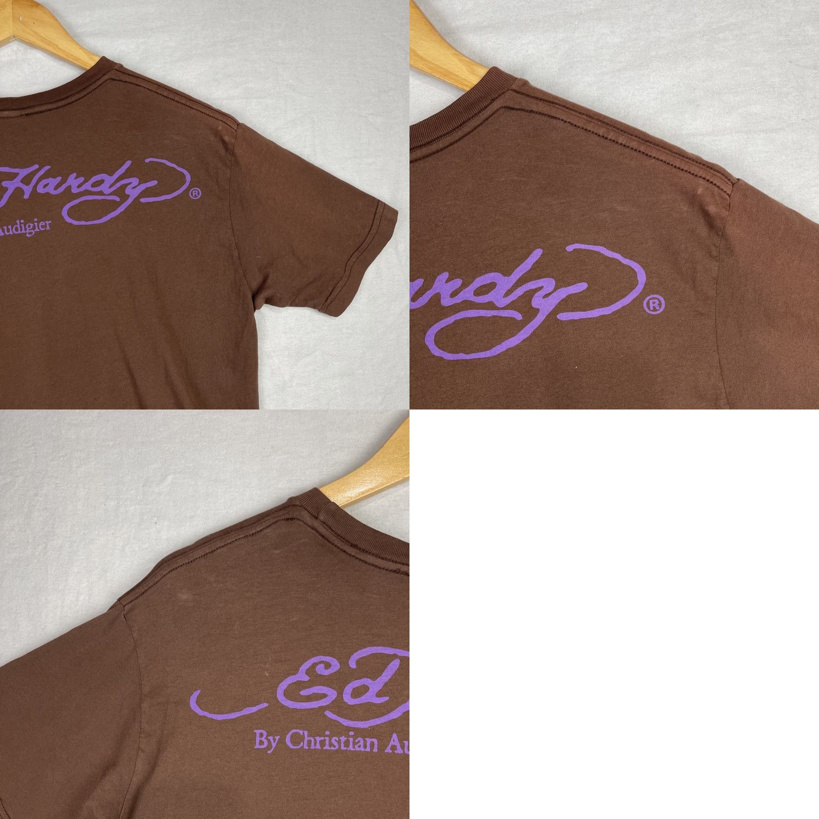 Ed Hardy VINTAGE Ed Hardy Shirt Mens XL Brown Dragon Tattoo Short Sleeve Made In USA Y2K Size US XL / EU 56 / 4 - 10 Thumbnail