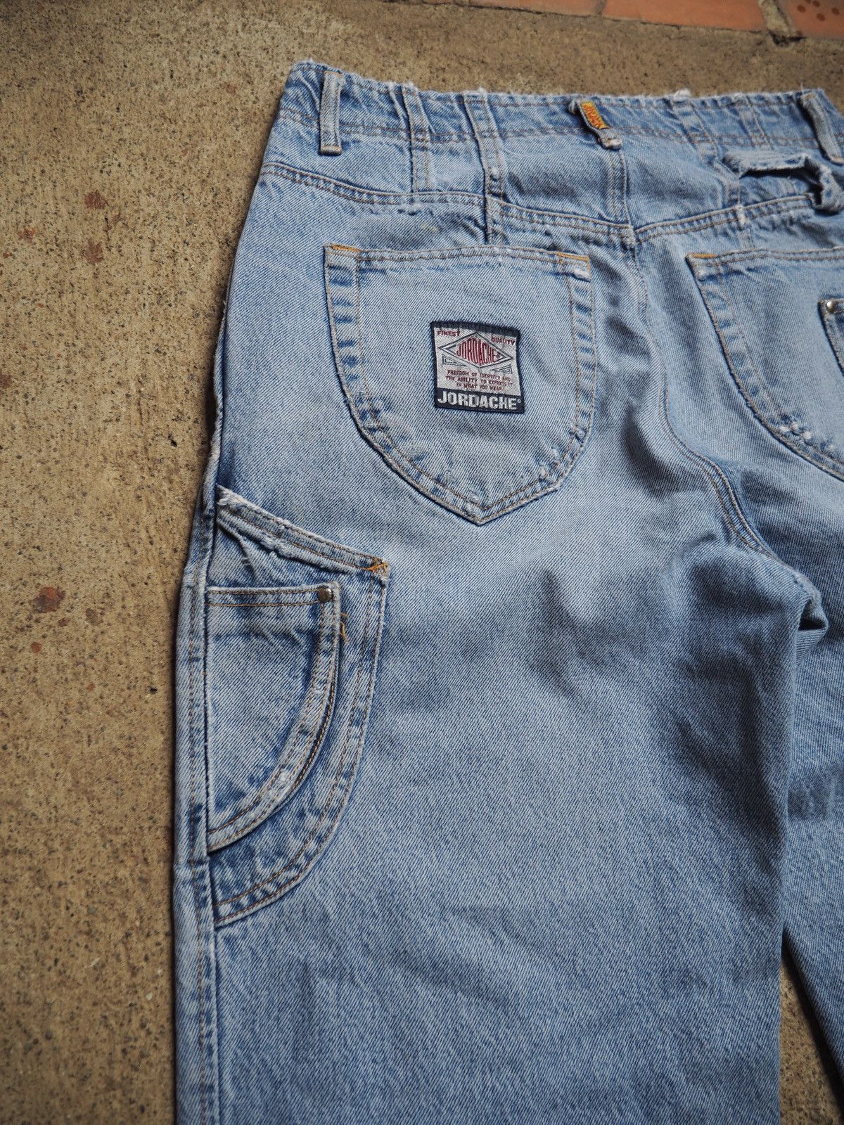 Jordache Vintage 80s 90s Jordache Pleated Carpenter denim, 32 Size US 32 / EU 48 - 6 Thumbnail