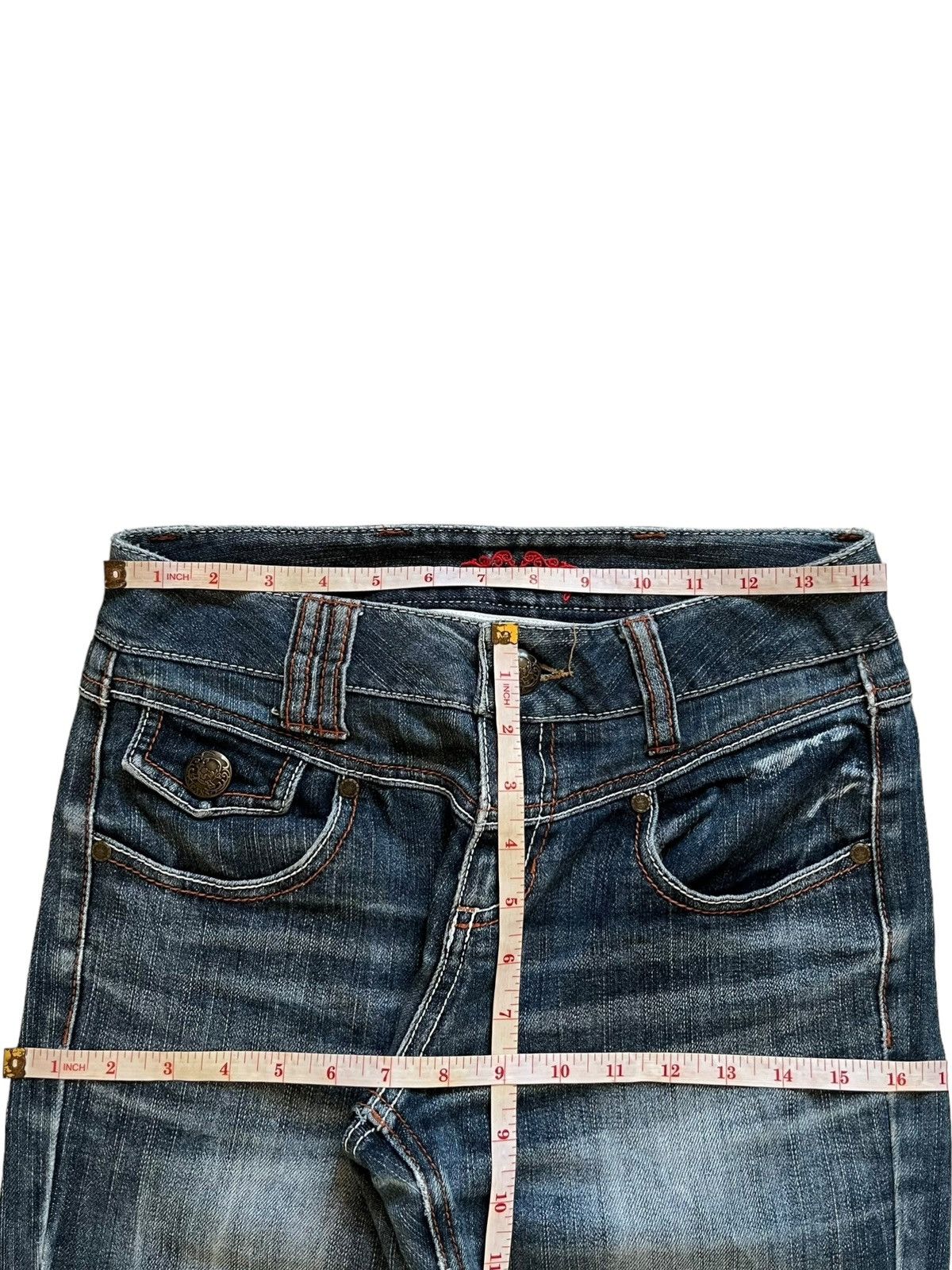 Bcbgmaxazria × Japanese Brand SALES🔥Vintage Japanese BCBG Buckle Flare Jeans Size 29" - 12 Thumbnail
