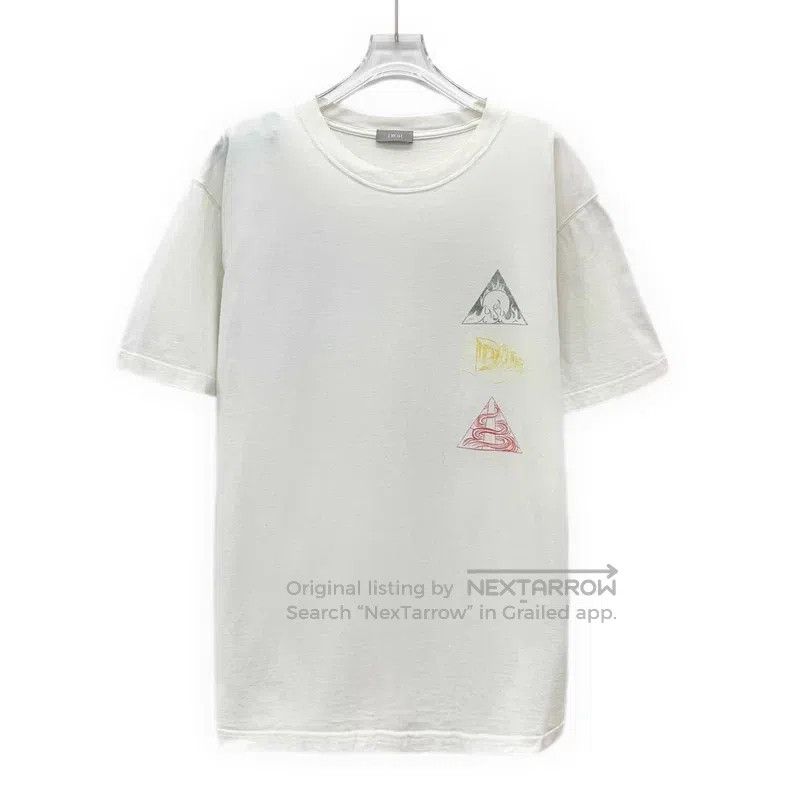 Dior Dior White graffiti letter snow mountain print cotton roun Size US L / EU 52-54 / 3 - 1 Thumbnail