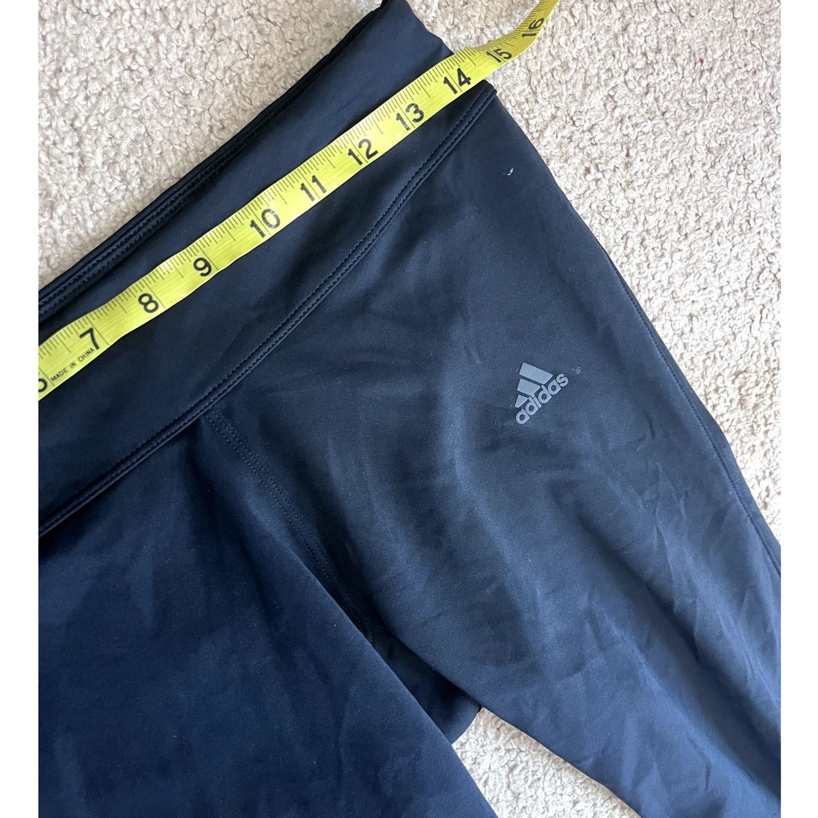 Adidas Women's Black Mesh Adidas Running Capris M Size 29" - 4 Thumbnail