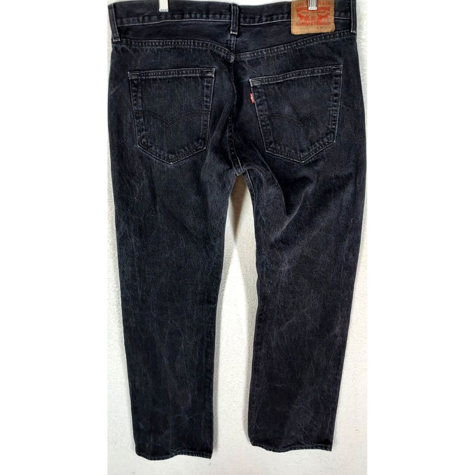 Levi's Levi's 501 Mens Jeans Button Fly 36x30 Black Denim Straight Regular Fit WW Mens Size US 36 / EU 52 - 2 Thumbnail