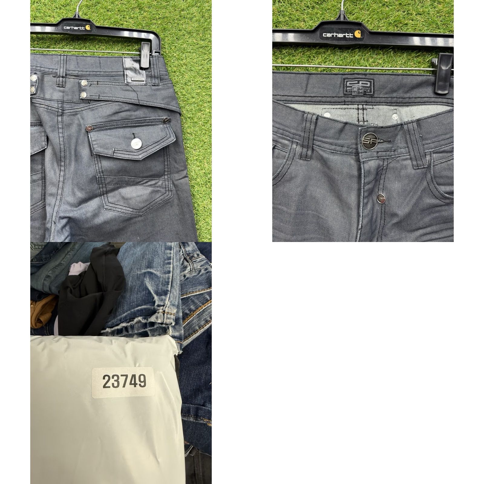 Southpole South Pole Jeans Mens 34x34 Gray Denim Y2K Vintage Hip Hop Grunge Straight 5-Pocket Regular Waist 34in Cotton Denim Baggy Style Size US 34 / EU 50 - 8 Thumbnail