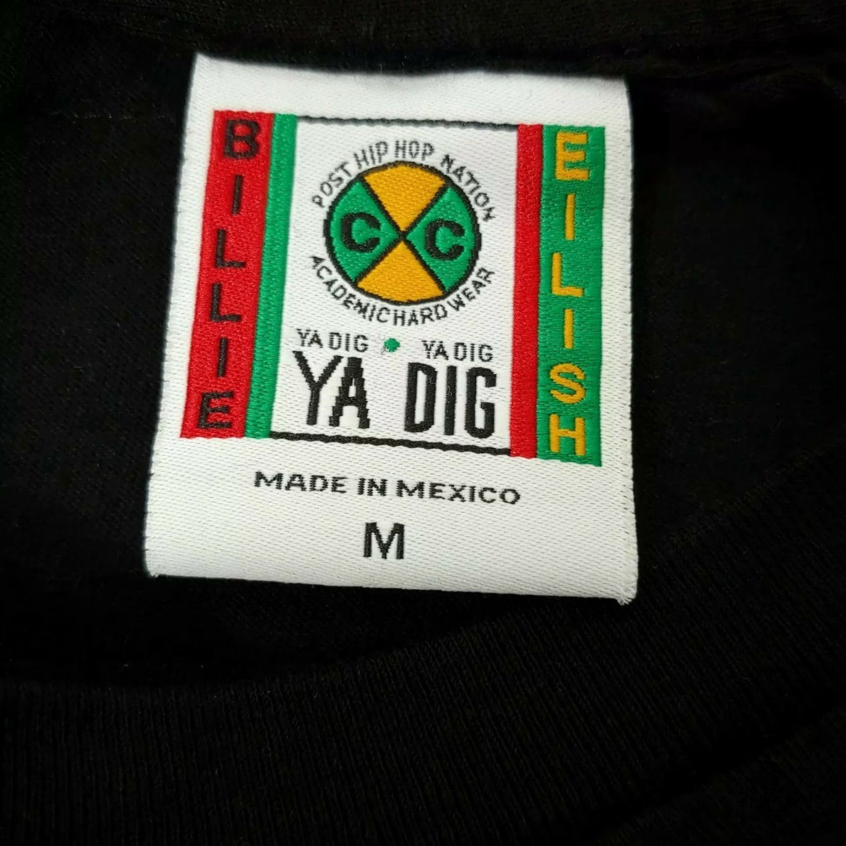 Vintage VINTAGE Billie Eilish Cross Colours Shirt Large Black Short Sleeve Crew Neck Music Graphic Mens Size US L / EU 52-54 / 3 - 6 Thumbnail