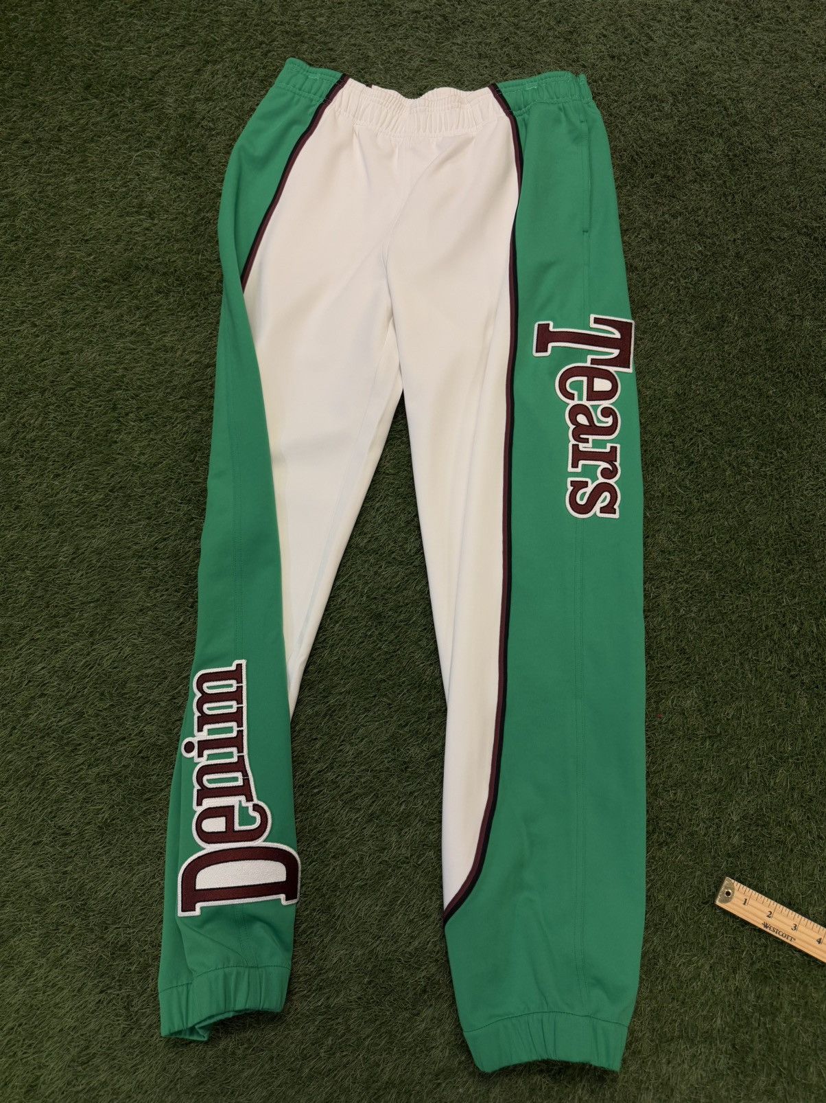 DENIM TEARS Denim Tears Green White Track Pants Size L Size US 34 / EU 50 - 1 Thumbnail