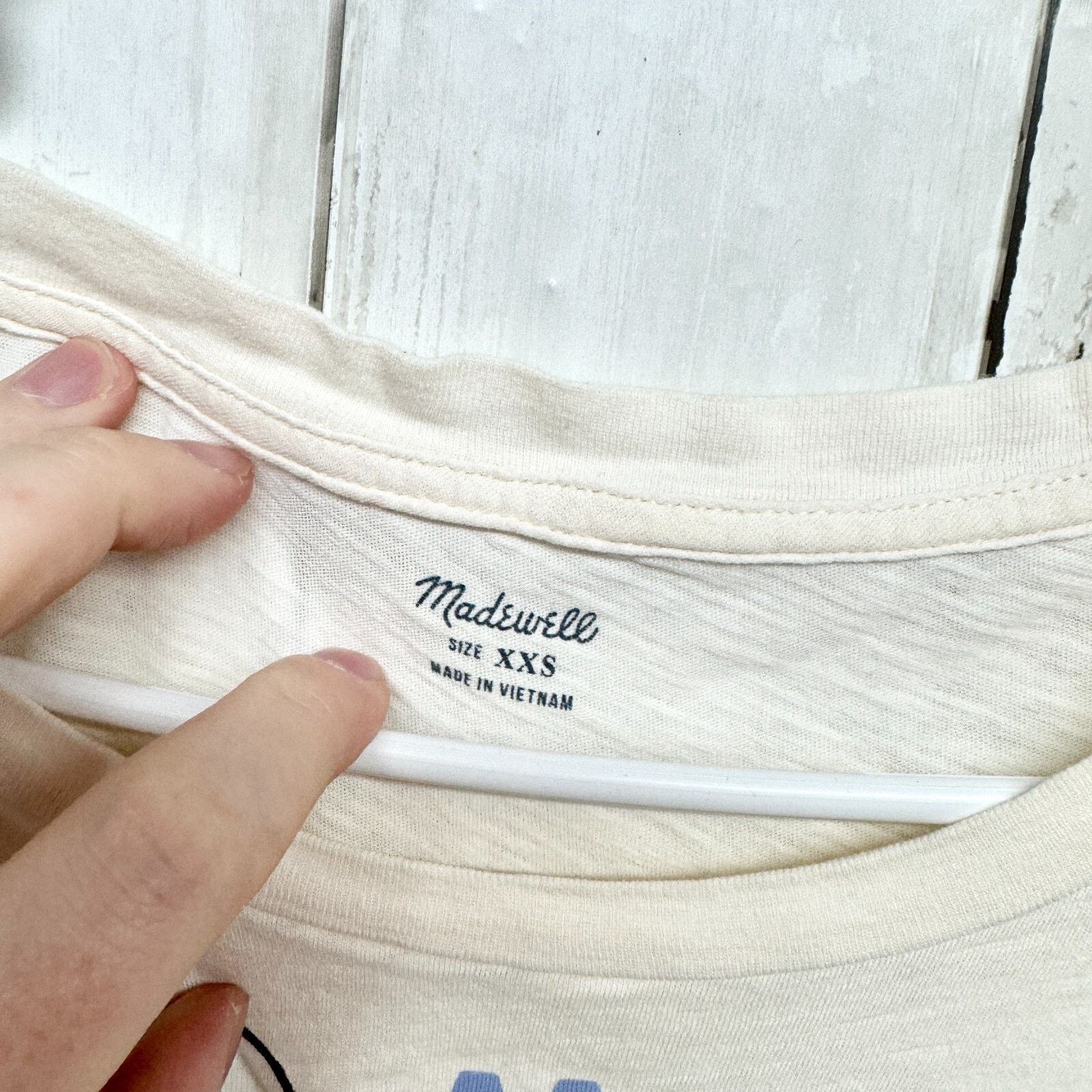 Madewell Madewell Tank Top XXS "Women" Crewneck Cotton Summer Ivory Size XXS / US 00 / IT 34 - 2 Thumbnail