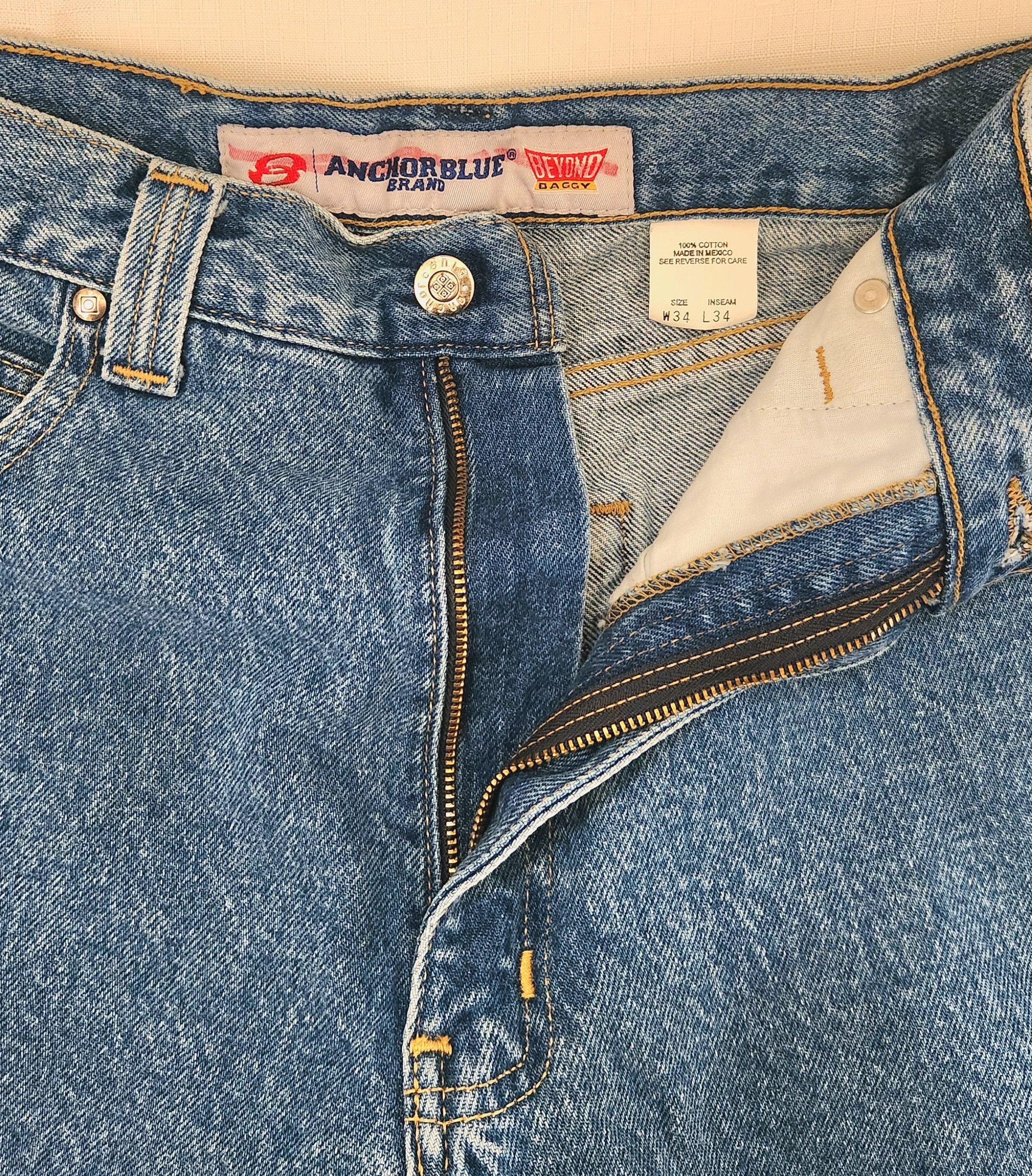 90s anchor blue “BEYOND BAGGY” Pants Vtg 90s Anchor Blue Beyond Baggy Blue Jeans, Baggy Skate Grunge