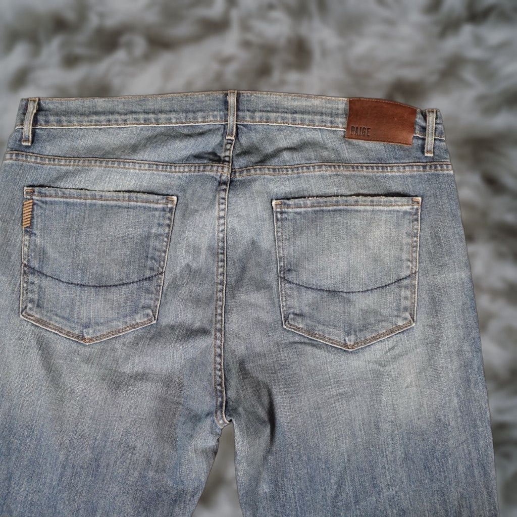 Paige Paige Jeans Mens Regular 38x34 Straight Fit Denim Blue 5-Pocket Stretch USA Made Gene Country Theme USA Waist 38 Inseam 34 Button Zip Size US 38 / EU 54 - 1 Thumbnail