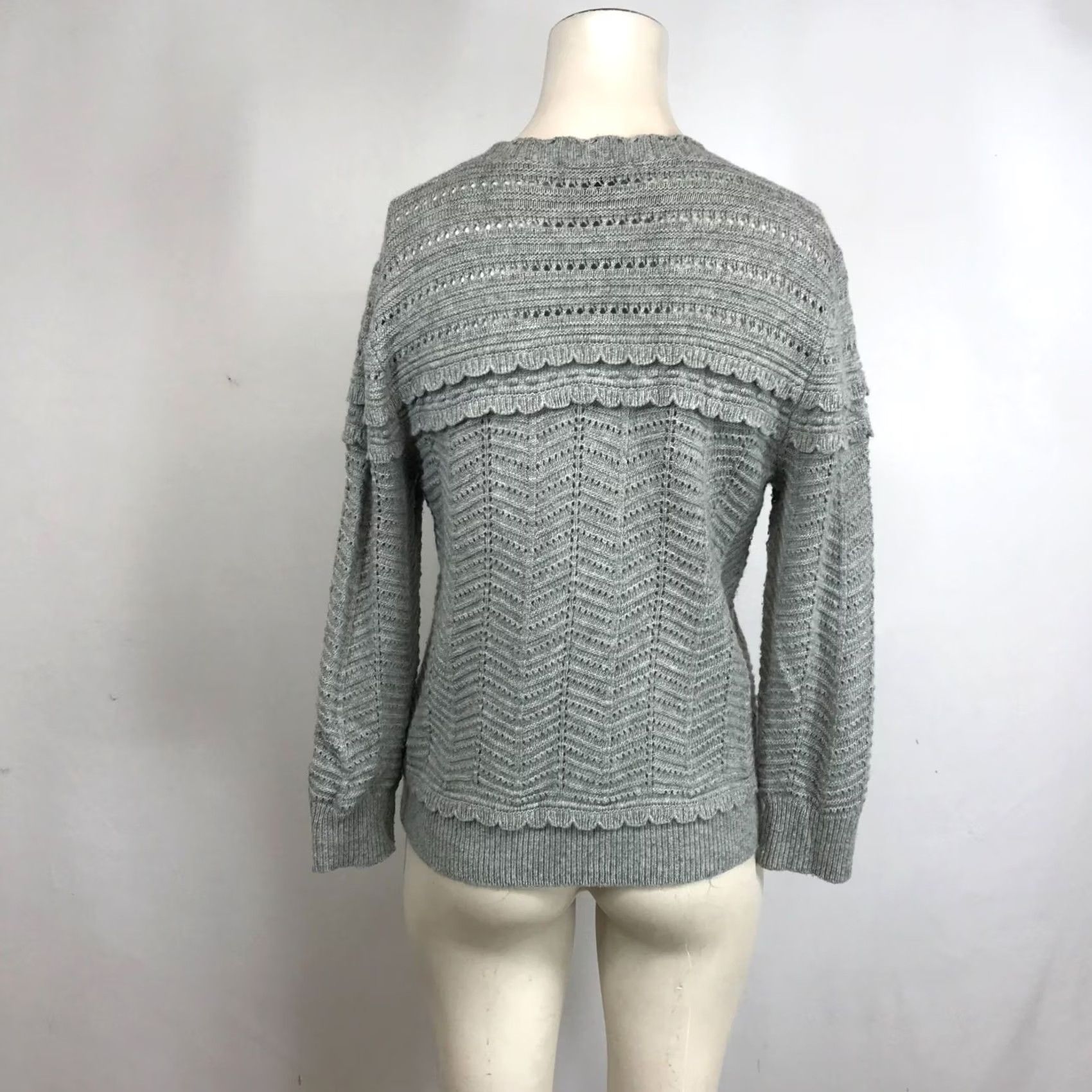 J.Crew J.CREW Sweater Shirt Women Small Gray Long Sleeve Round Neck Wool Blend Pullover Pullover Regular" Size S / US 4 / IT 40 - 5 Thumbnail