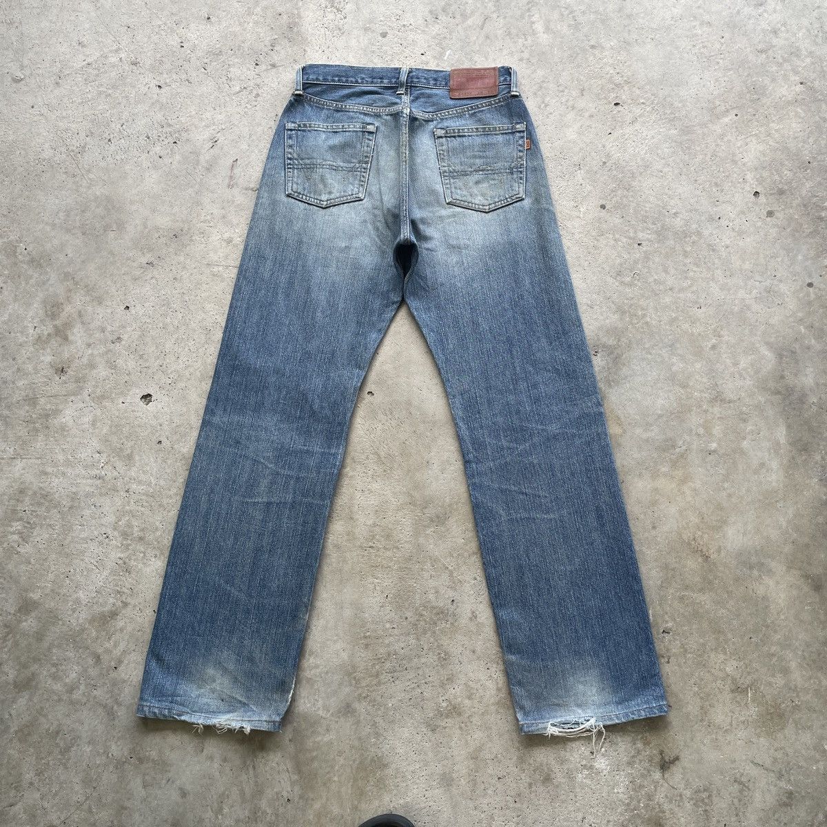 Japanese Brand Vintage Edwin 505xx Distressed Selvedge Jeans Faded Pants Size US 29 - 2 Thumbnail