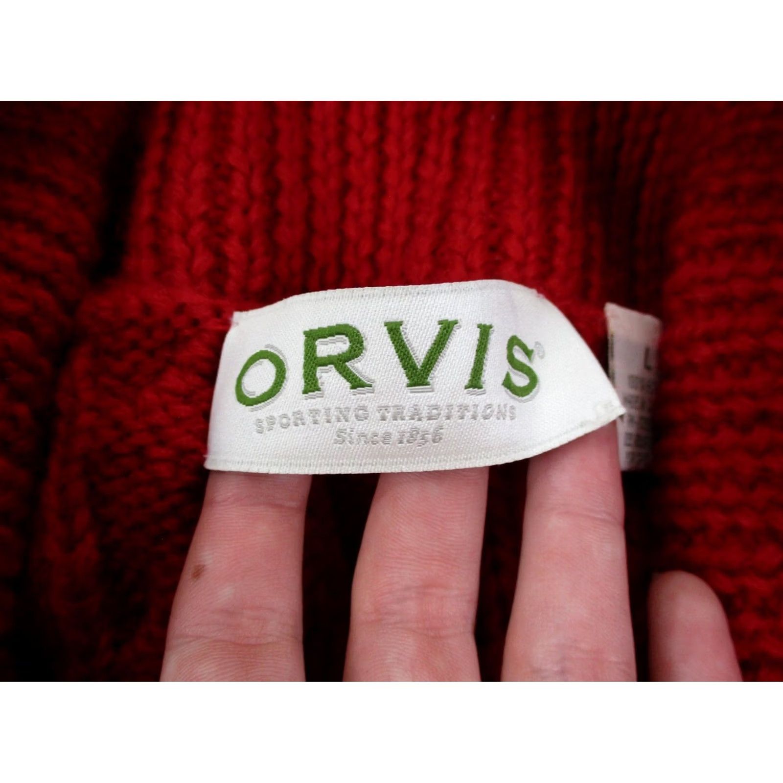 Orvis Orvis Sweater Men L Red Wool Heavy Fisherman Cardigan Knit Outdoor Casual Size US L / EU 52-54 / 3 - 6 Thumbnail