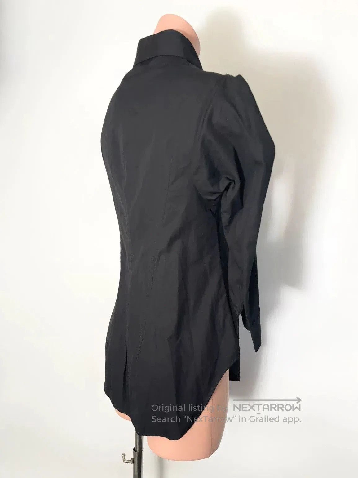 Yohji Yamamoto Yohji Yamamoto Black Off-Shoulder Shirt. Size S / US 4 / IT 40 - 4 Thumbnail