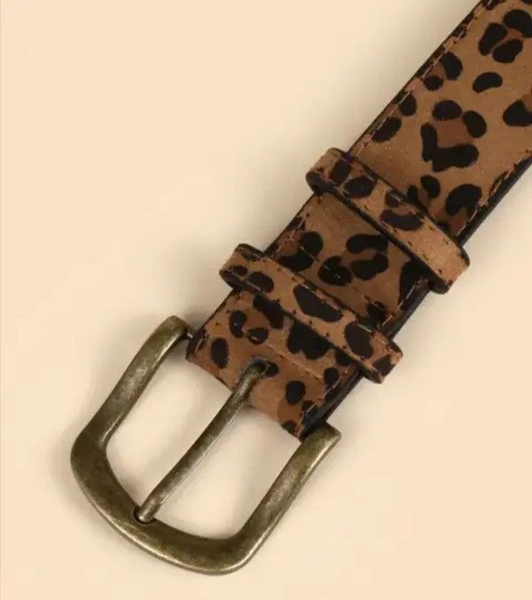 Japanese Brand Leopard Print Belt Pattern Size ONE SIZE - 6 Thumbnail