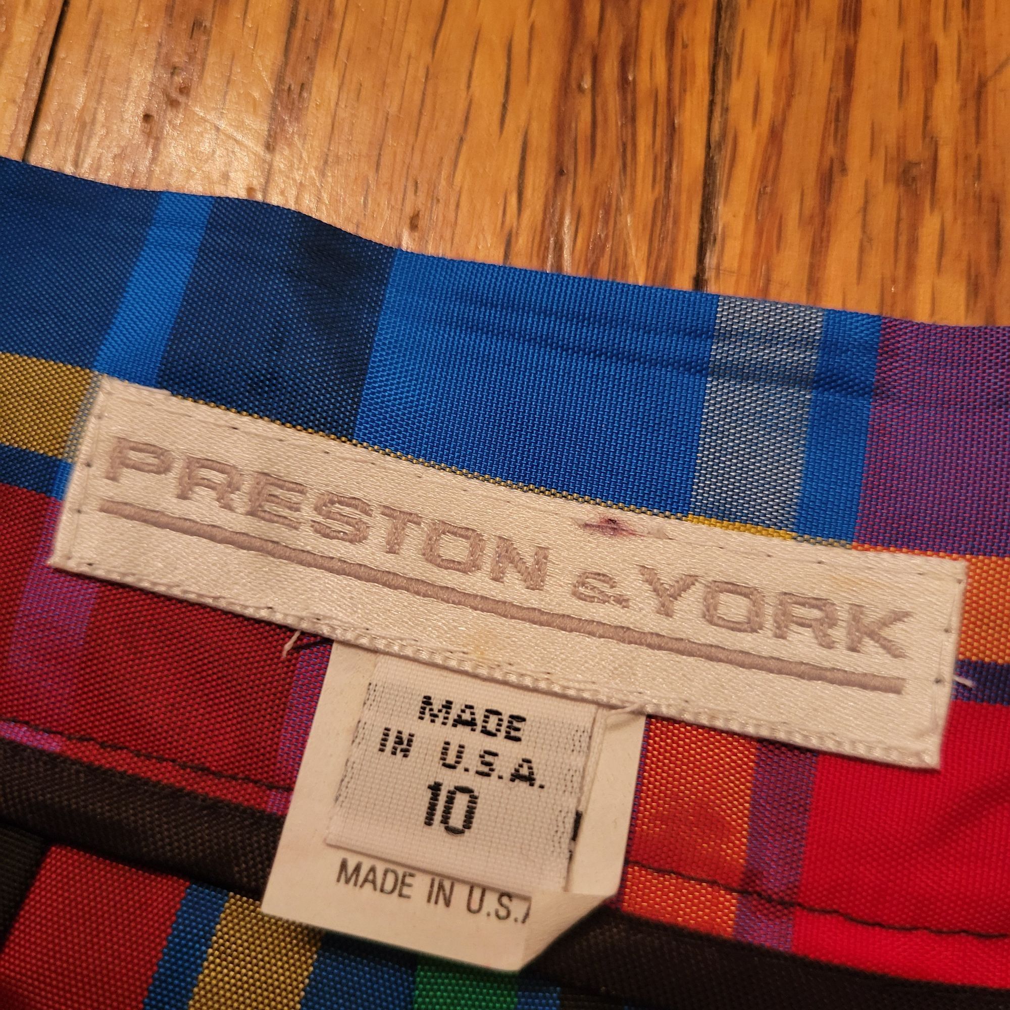 Preston & York Preston York 10 Tartan Plaid A Line Pleated Skirt Blue Red U Size 32" / US 10 / IT 46 - 3 Thumbnail