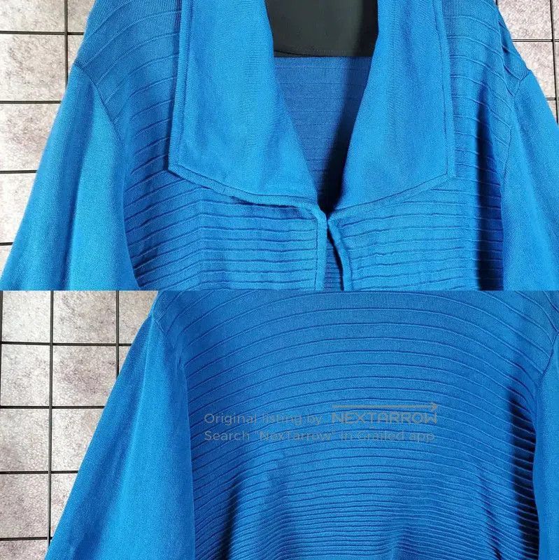 Dior Dior Blue Cotton Striped Cropped Cardigan . Size M / US 6-8 / IT 42-44 - 4 Thumbnail