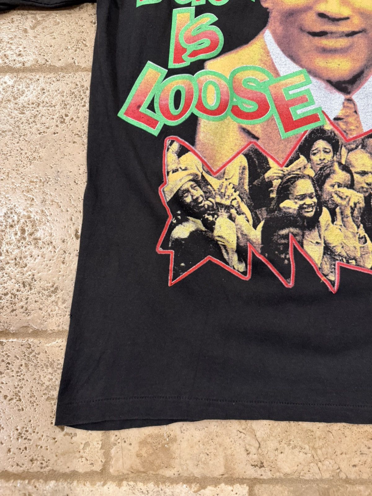 Vintage Vintage OJ Simpson Not Guilty Juice is Loose Rap Tee T-Shirt Size US XL / EU 56 / 4 - 8 Thumbnail