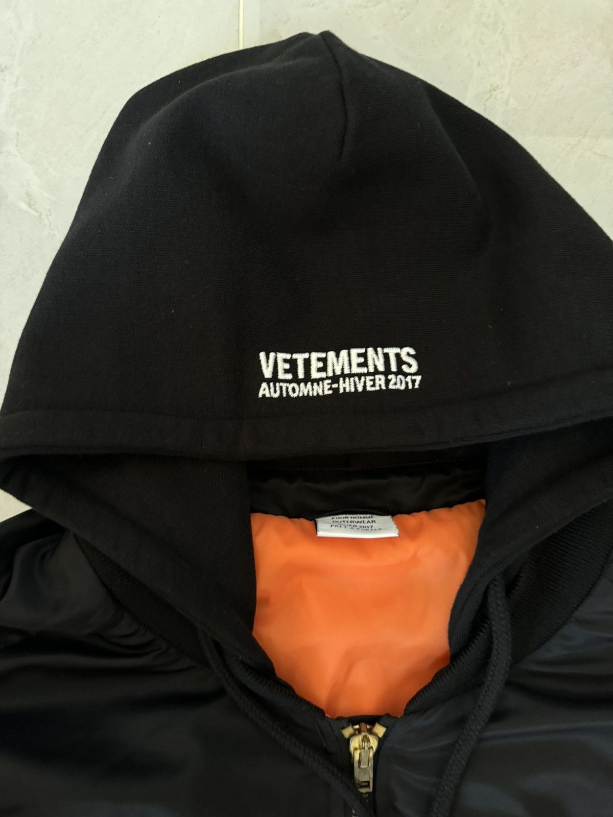 Vetements *HOMME* VETEMENTS AW16 TFD BOMBER Size US XS / EU 42 / 0 - 10 Thumbnail