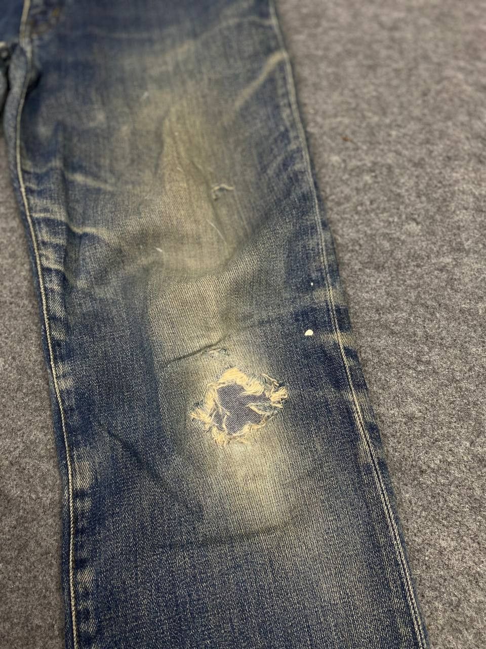 Japanese Brand vintage gold rush distressed reworked denim Size US 31 - 11 Thumbnail