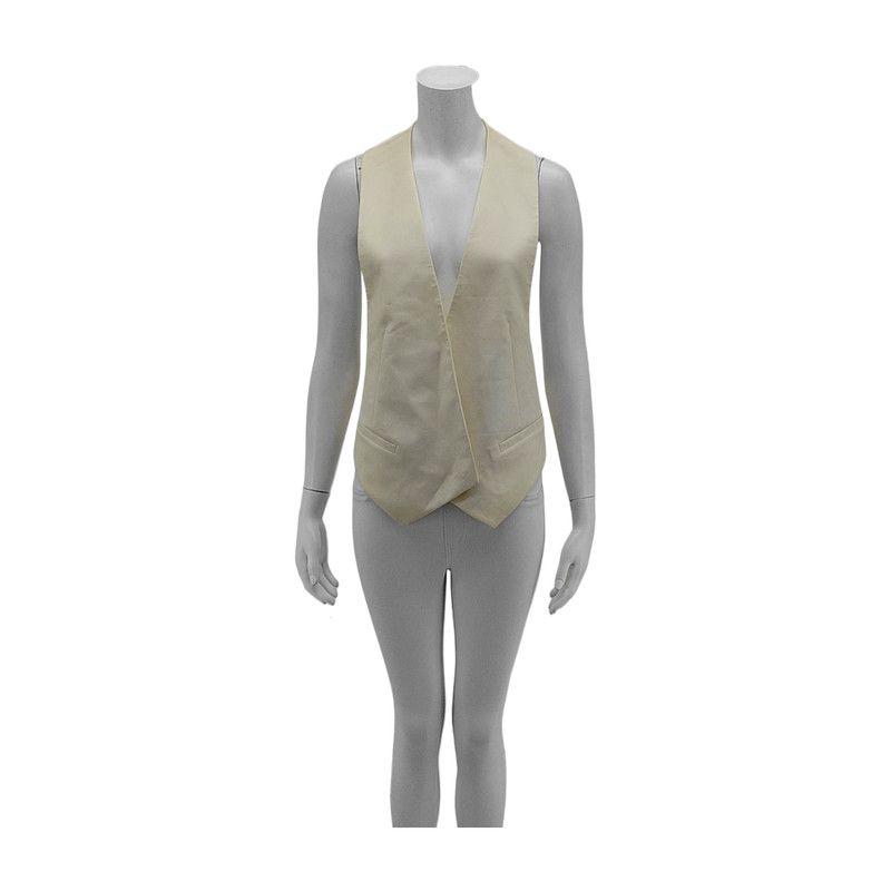 Louis Vuitton Louis Vuitton Beige Wool Sleeveless Short Coat 0089 Size XS / US 0-2 / IT 36-38 - 1 Thumbnail