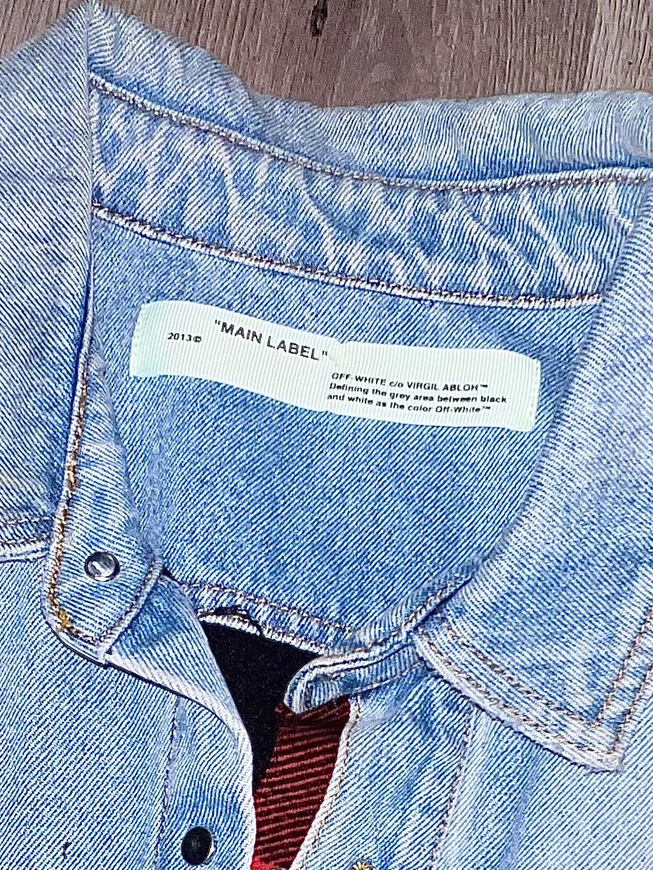 Off-White Off-White Blue and Red Denim Reconstructed Jacket / Shirt Size US XXL / EU 58 / 5 - 10 Thumbnail