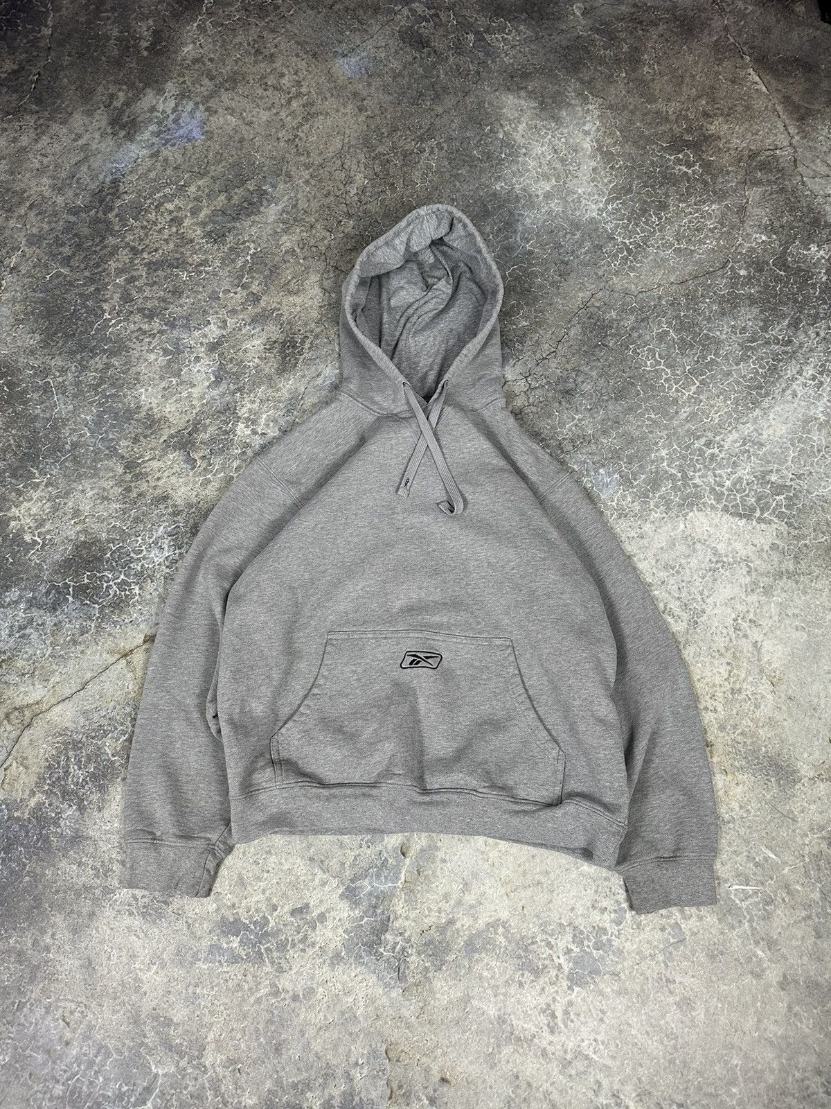 image of Reebok x Vintage Rebook Centre Logo Hoodie in Grey, Men's (Size Large)