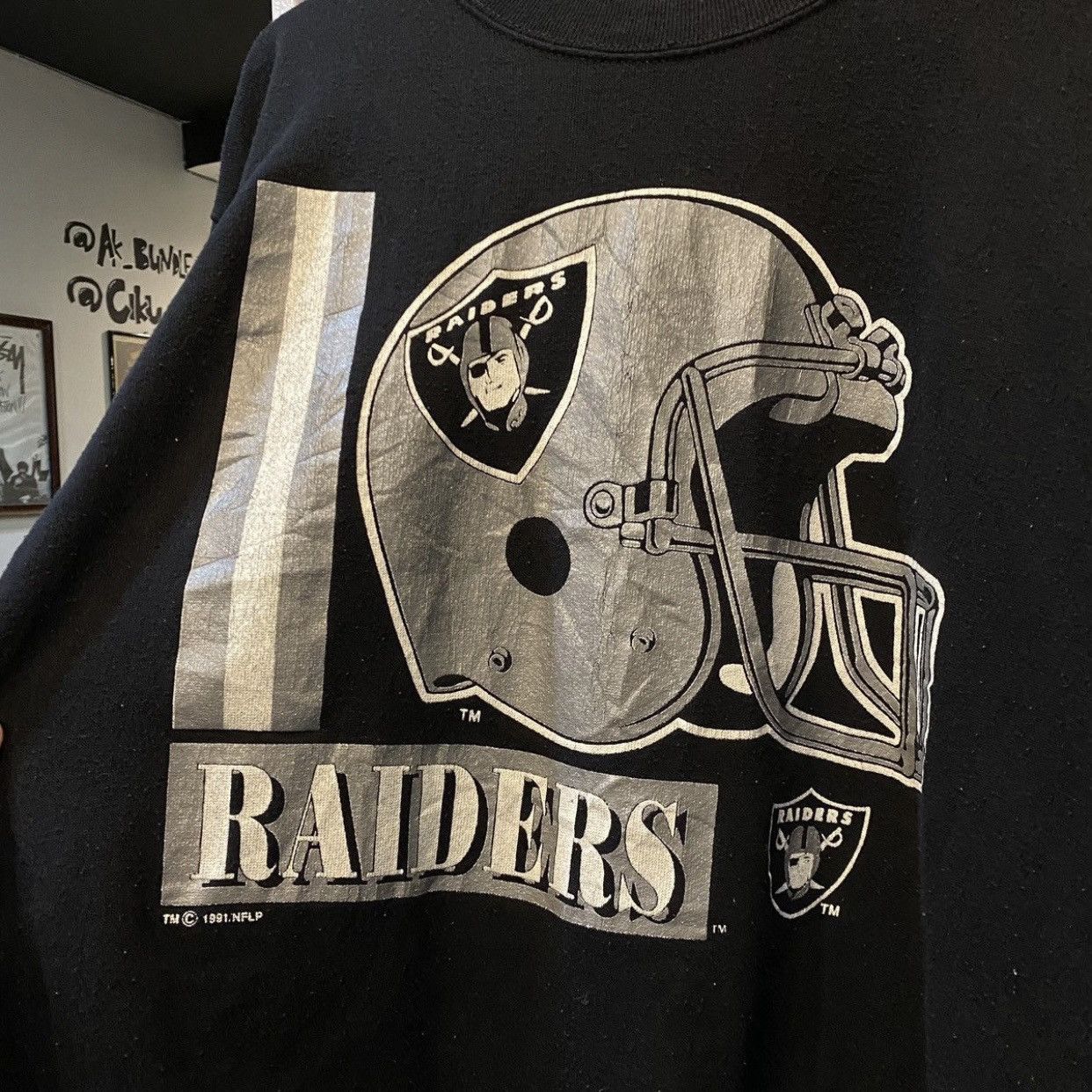 NFL Vintage 90s Oakland Raiders NFL Graphic Crewneck Sweatshirt Size US L / EU 52-54 / 3 - 5 Thumbnail