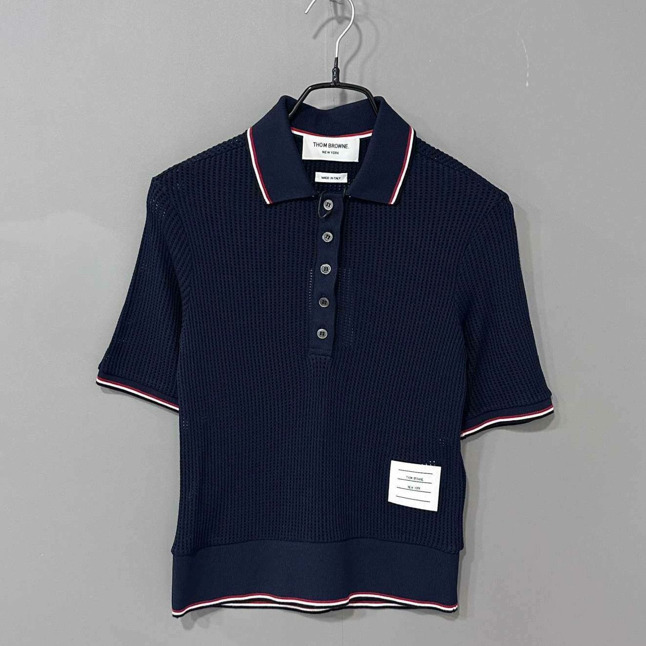 Thom Browne Thom Browne Striped Slim Brown Polo xxs Men Size US XXS / EU 40 - 1 Thumbnail