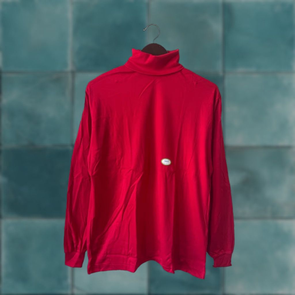 Russell Athletic VINTAGE Russell Athletic Turtleneck Shirt Mens L Red 90s USA Made NOS NWT Cotton Long Sleeve Sweatshirt Size US L / EU 52-54 / 3 - 1 Thumbnail