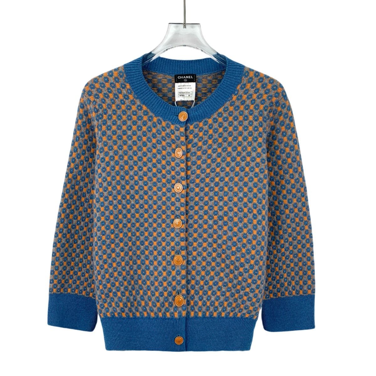 Chanel Chanel Colorblocked Cashmere Crew Neck Cardigan Size S / US 4 / IT 40 - 1 Thumbnail