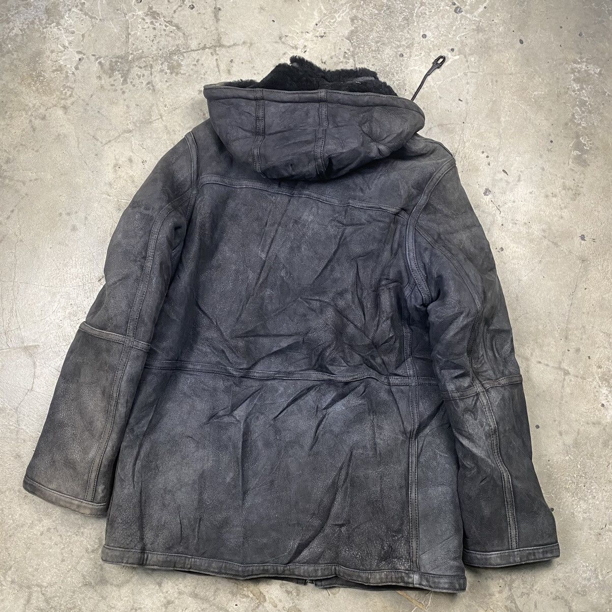 If Six Was Nine × Japanese Brand Vintage 90s Enaga Leather Fur Hooded Jacket Size US M / EU 48-50 / 2 - 12 Thumbnail