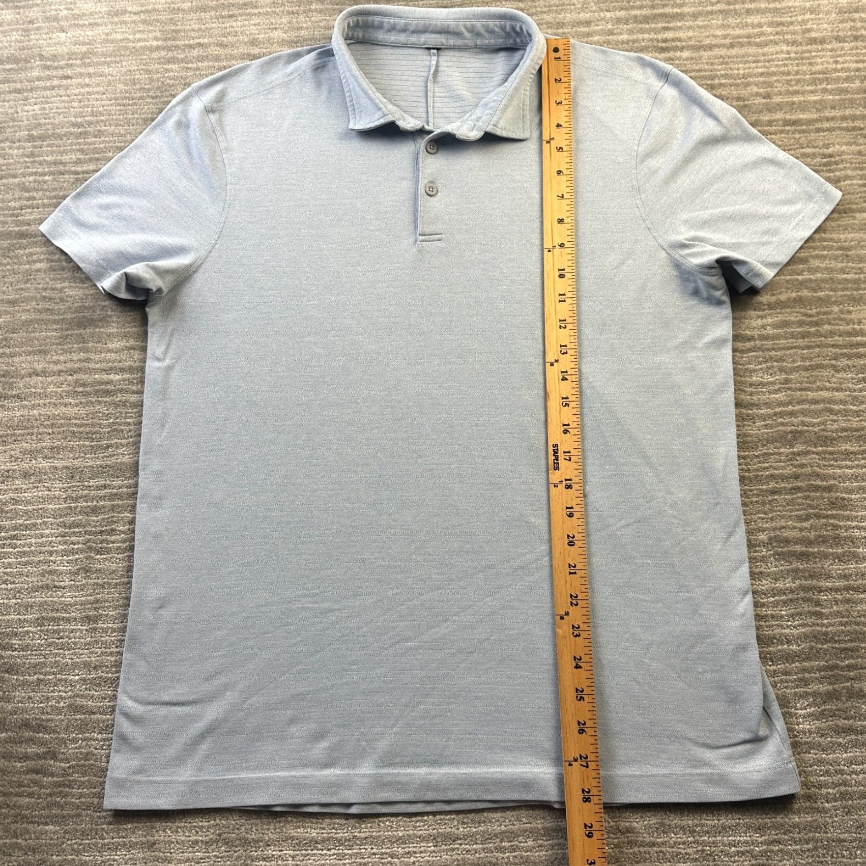 Lululemon Lululemon Polo Shirt Mens Large Blue Evolution Performance Top Shirt Size US L / EU 52-54 / 3 - 6 Thumbnail