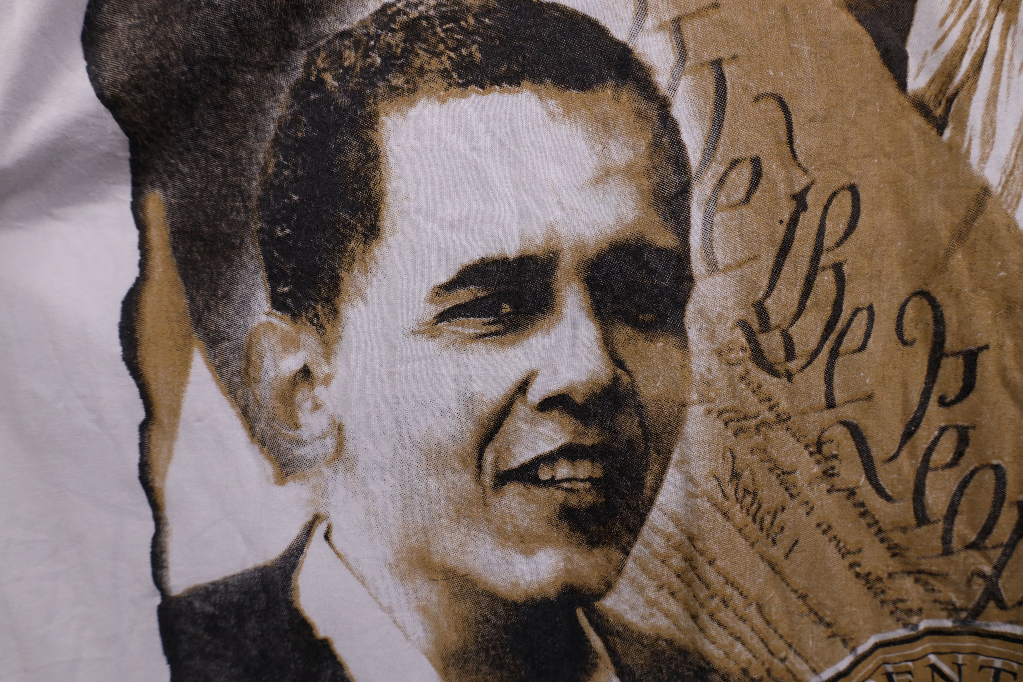 Vintage Vintage Y2K Streetwear Barack Obama Rap Tee T-Shirt White Size US XXL / EU 58 / 5 - 4 Thumbnail
