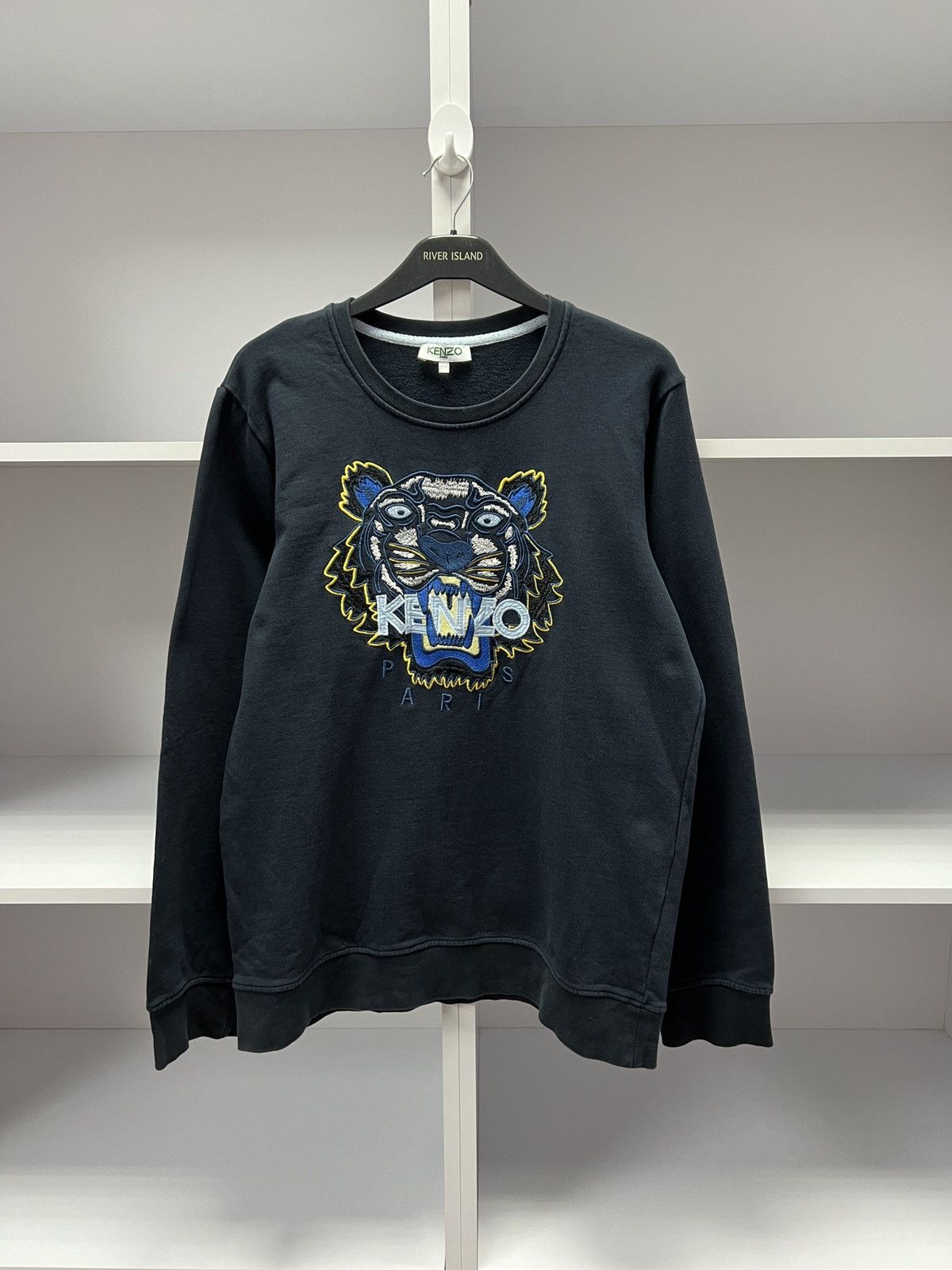 Designer × Kenzo × Vintage Vintage Kenzo Tiger Embroidered Sweatshirt Size US L / EU 52-54 / 3 - 2 Thumbnail
