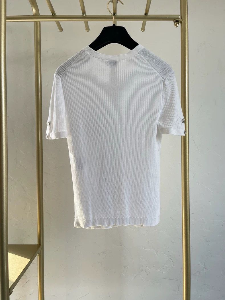 Chanel Chanel 24p white short sleeves Size XS / US 0-2 / IT 36-38 - 2 Thumbnail