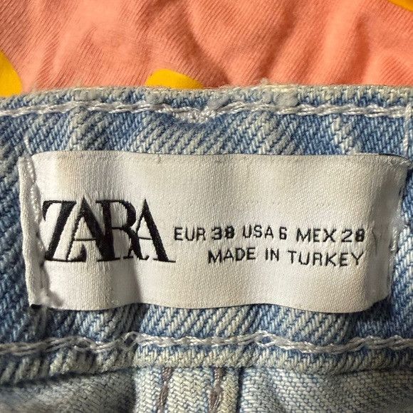 Zara ZARA High-Rise Panel Detail Straight Jeans Light Wash Size 6 Size 28" / US 6 / IT 42 - 3 Thumbnail