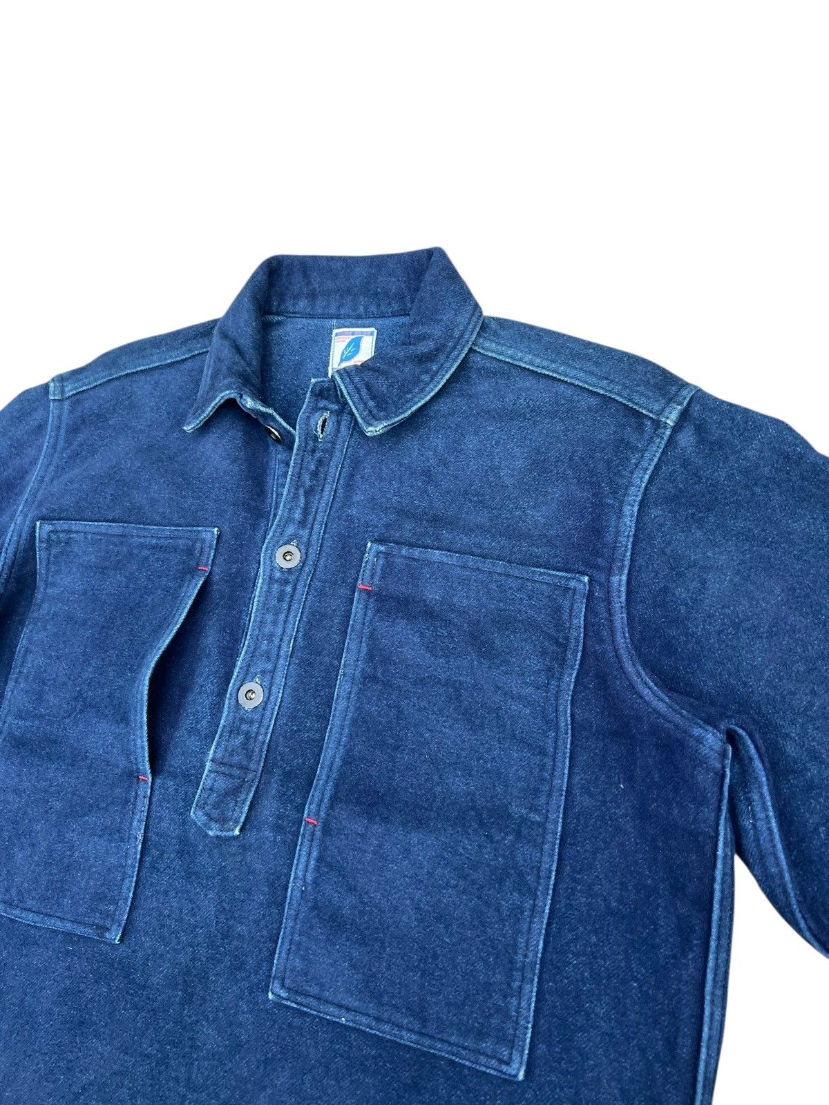 Pure Blue Japan Pure Blue Japan Suede Indigo Cotton PullOver Military Jacket Size US M / EU 48-50 / 2 - 10 Thumbnail