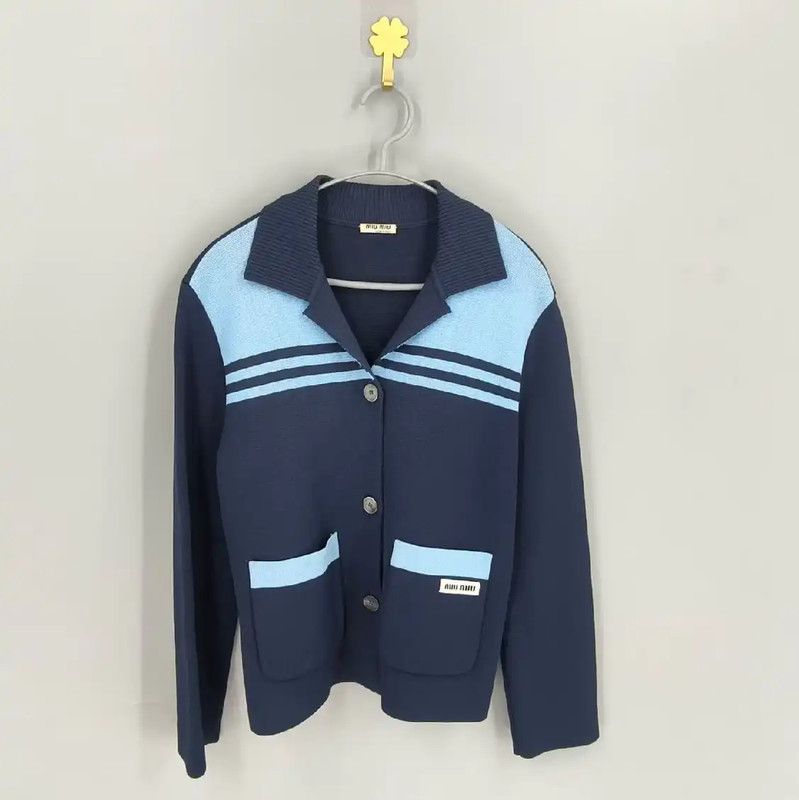 Miu Miu Miu Miu Blue Women's Jacket Size S 0089 Size S / US 4 / IT 40 - 1 Thumbnail