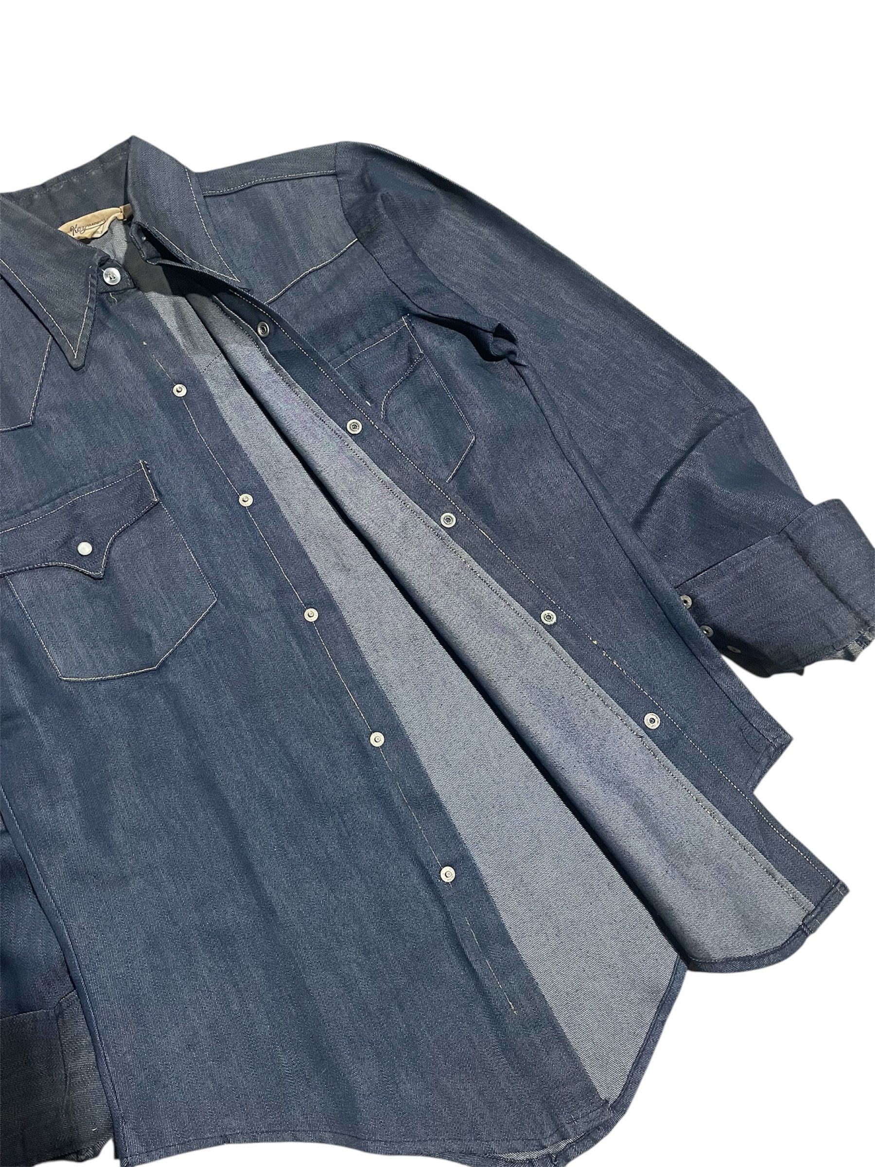 Vintage Vtg 50s Era Key Imperial Button Down Shirt WW2 Denim raw Size US M / EU 48-50 / 2 - 5 Thumbnail