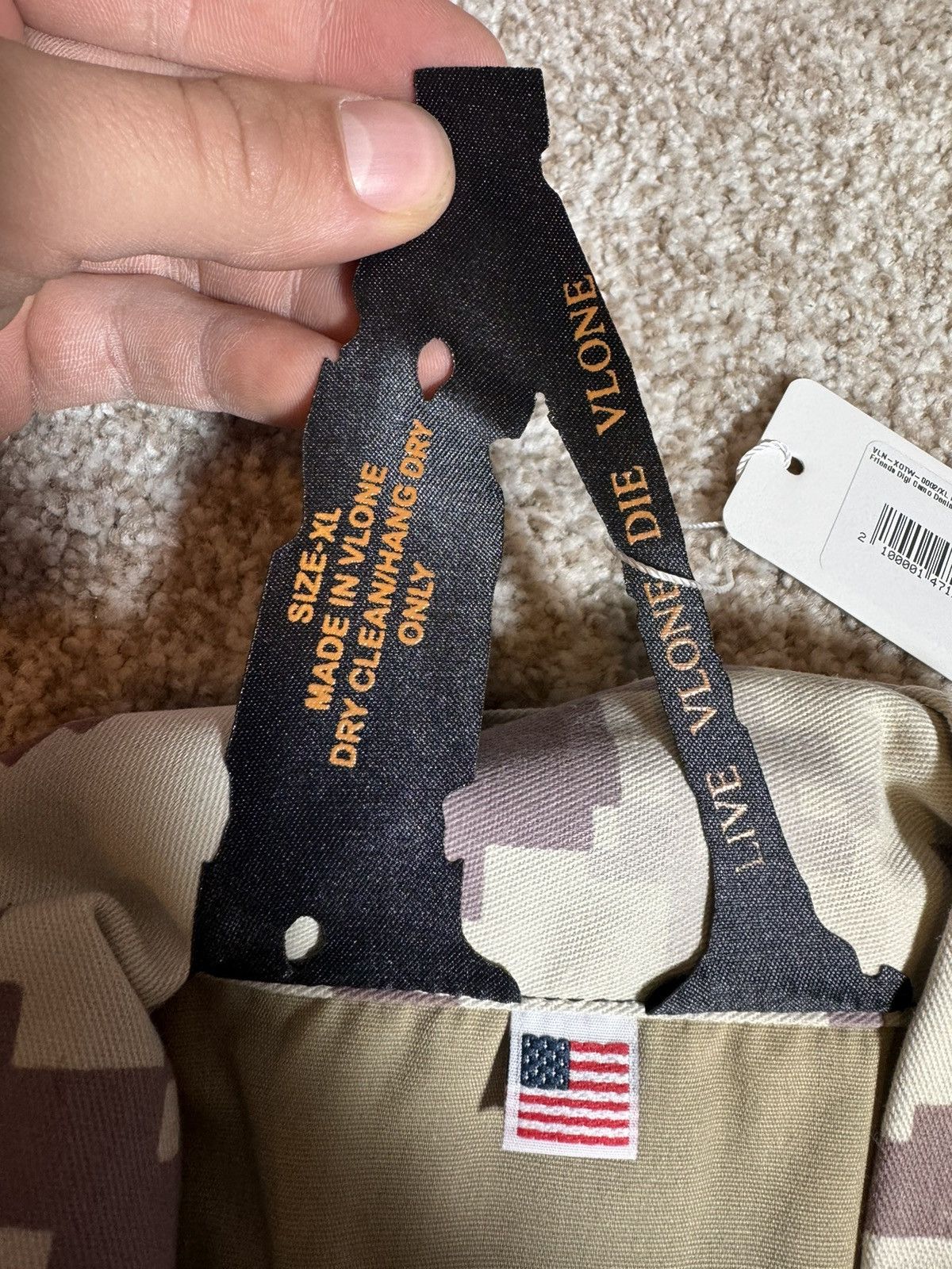 Vlone Beige Digi Camo Denim Jacket Size XL Size US XL / EU 56 / 4 - 6 Thumbnail
