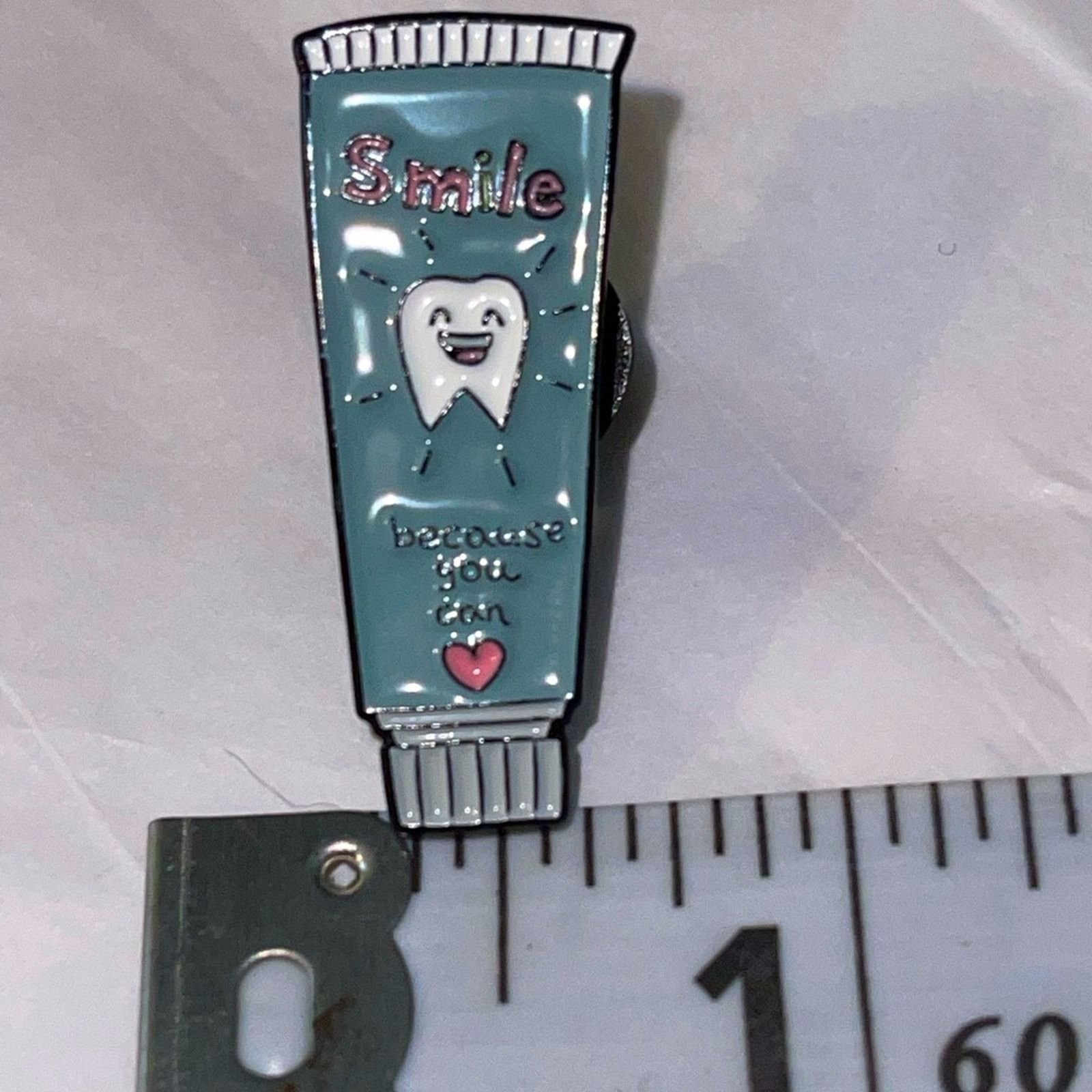 Other Smile Because You Can Dentist Toothpaste Pin Brooch Size ONE SIZE - 1 Preview