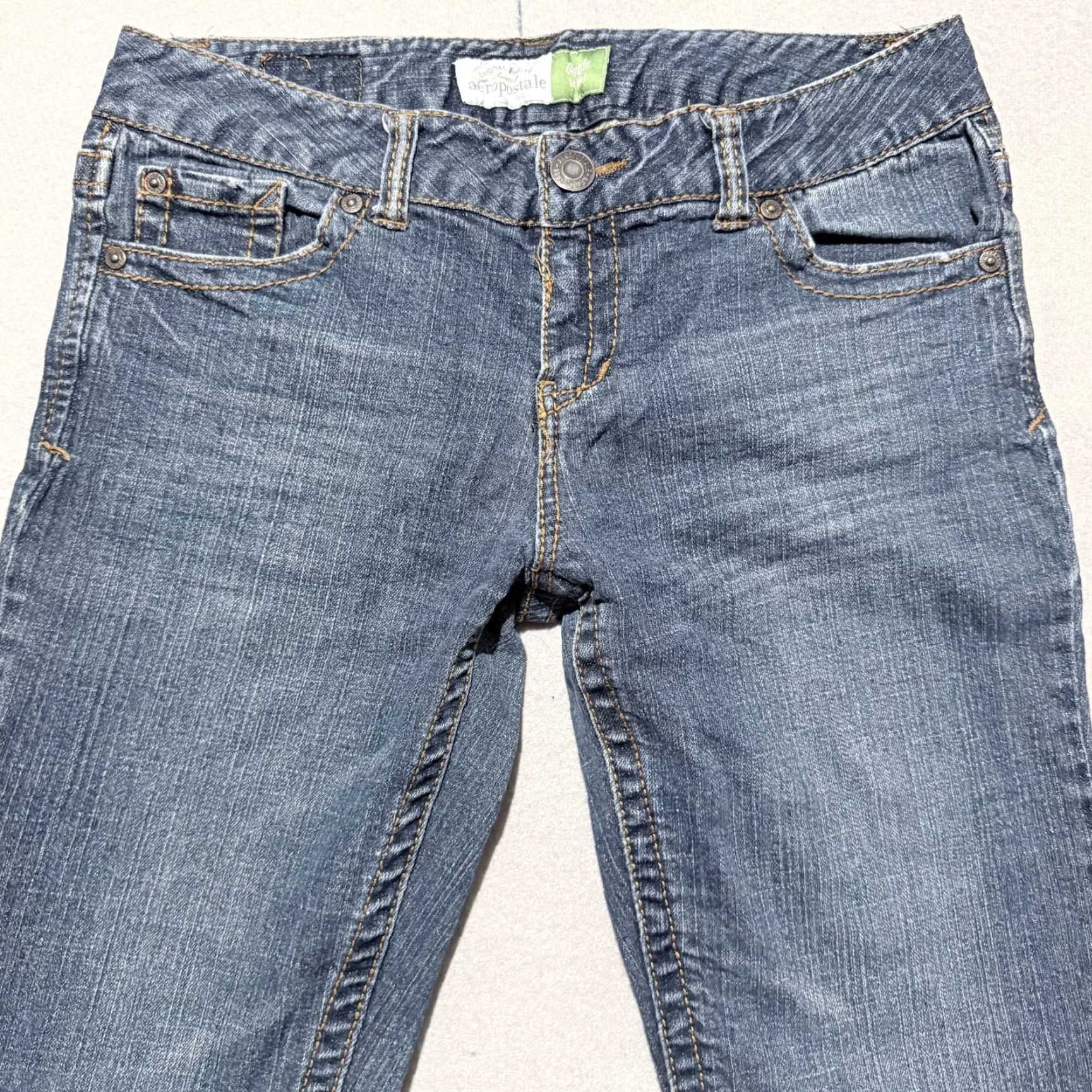 Vintage Aéropostale Bayla Jeans Women's Blue Denim Low Rise Skinny Fit Stretch - 9/10 Jeans Size 32" / US 10 / IT 46 - 3 Thumbnail