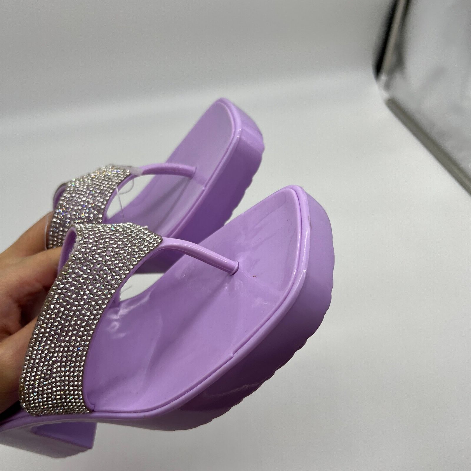 Other Olivia Miller Women's Lilac Heel Slip-On Sandals Size 7 Size US 7 / IT 37 - 11 Thumbnail