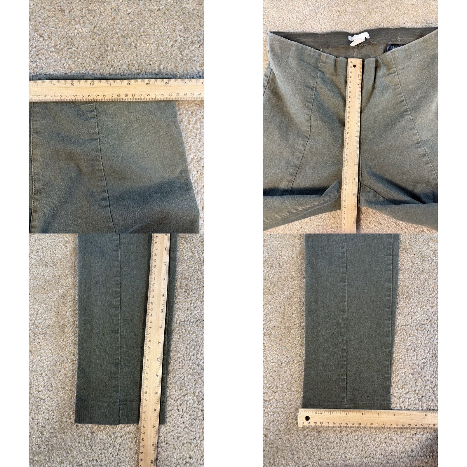 H&M H M Womens Pants Green Size 14 Ankle Pull on Skinny Y2K Size 36" / US 14 / IT 50 - 8 Thumbnail