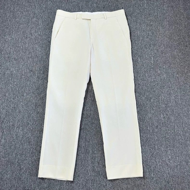 Dior Dior Milky white asymmetrical satin lapel suit Size 48R - 6 Thumbnail