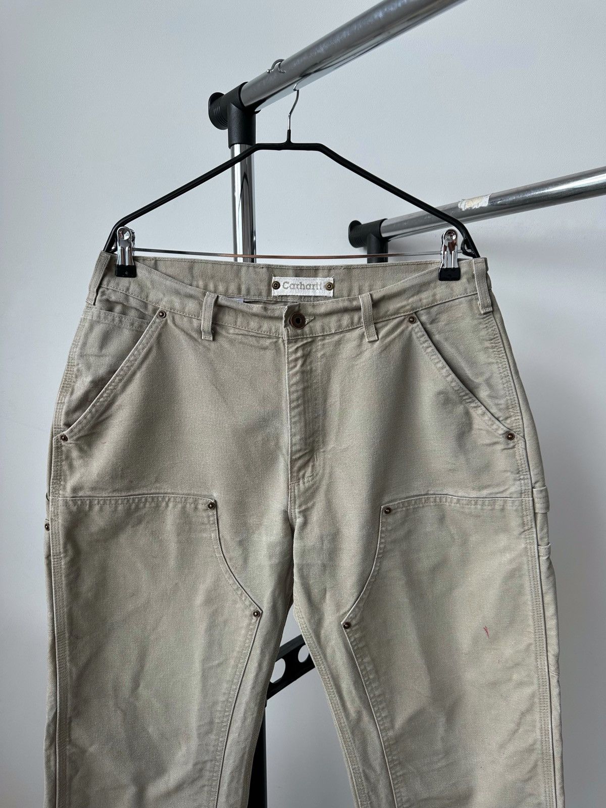 Carhartt Vintage Carhartt Double Knee Pants Beige Denim Jeans Baggy Size US 34 / EU 50 - 5 Thumbnail