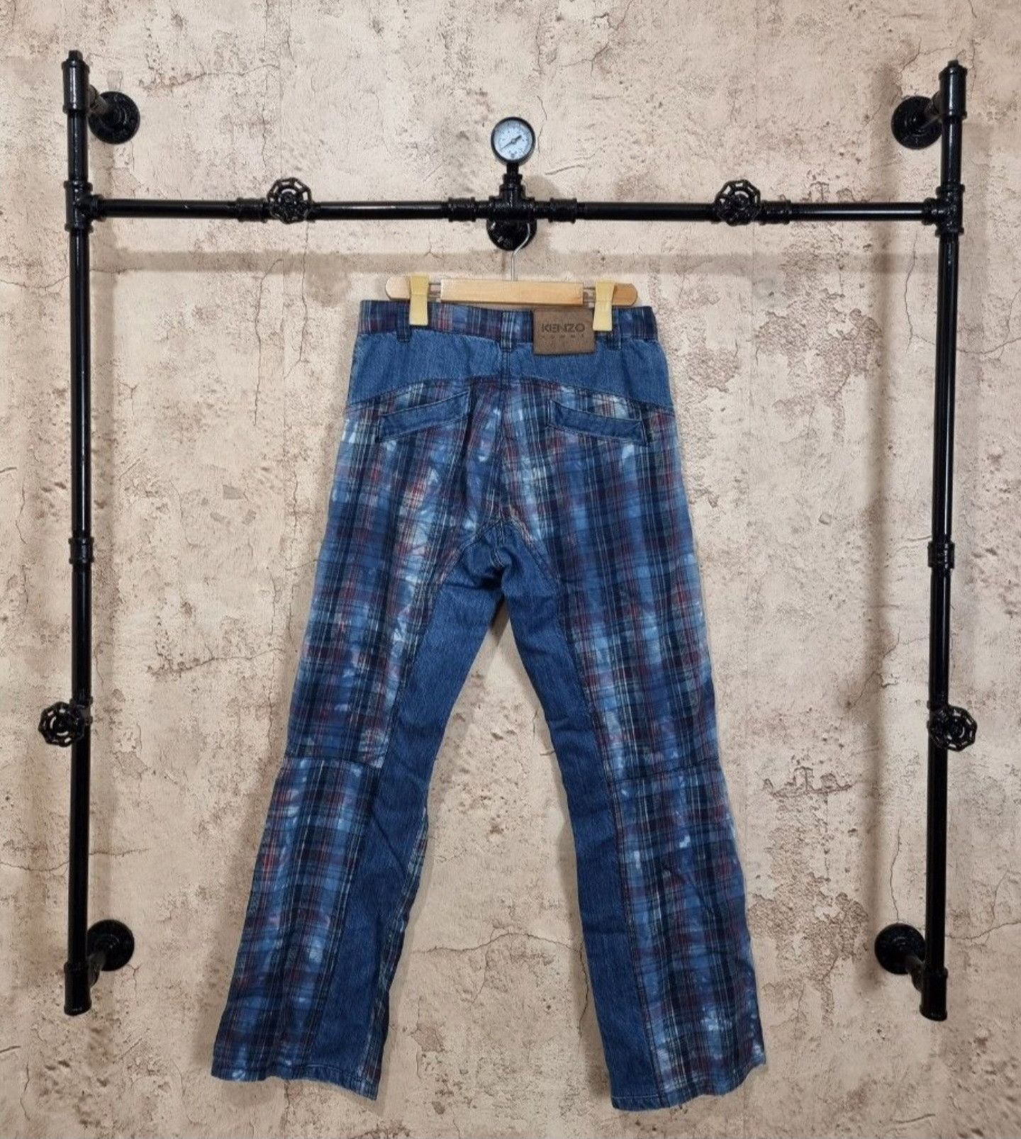 Kenzo Kenzo Homme Vintage checkered denim Pants Size US 30 / EU 46 - 2 Thumbnail