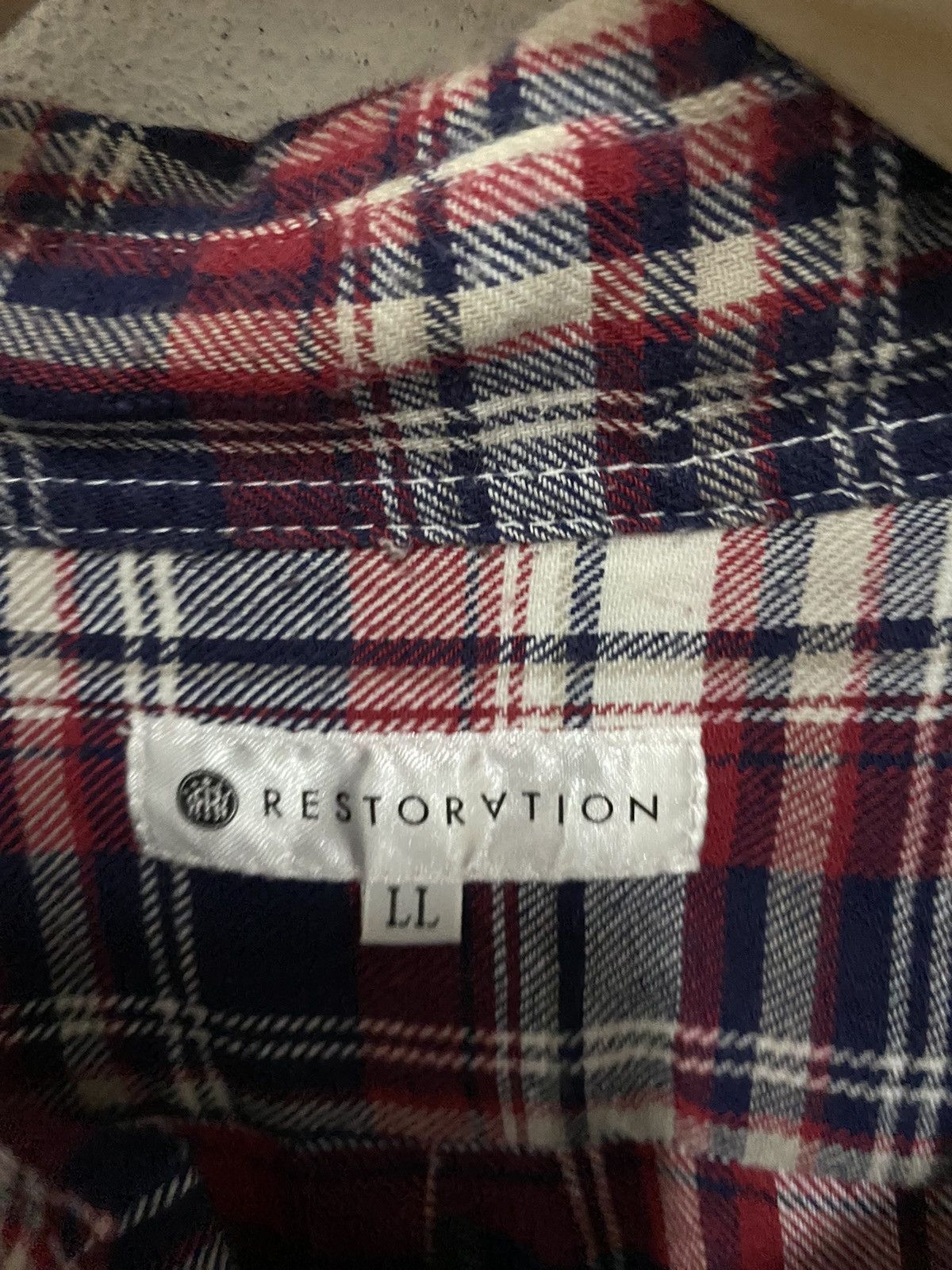 Restoration × Vintage Restoration Plaid Tartan Flannel Shirt Size US L / EU 52-54 / 3 - 4 Thumbnail